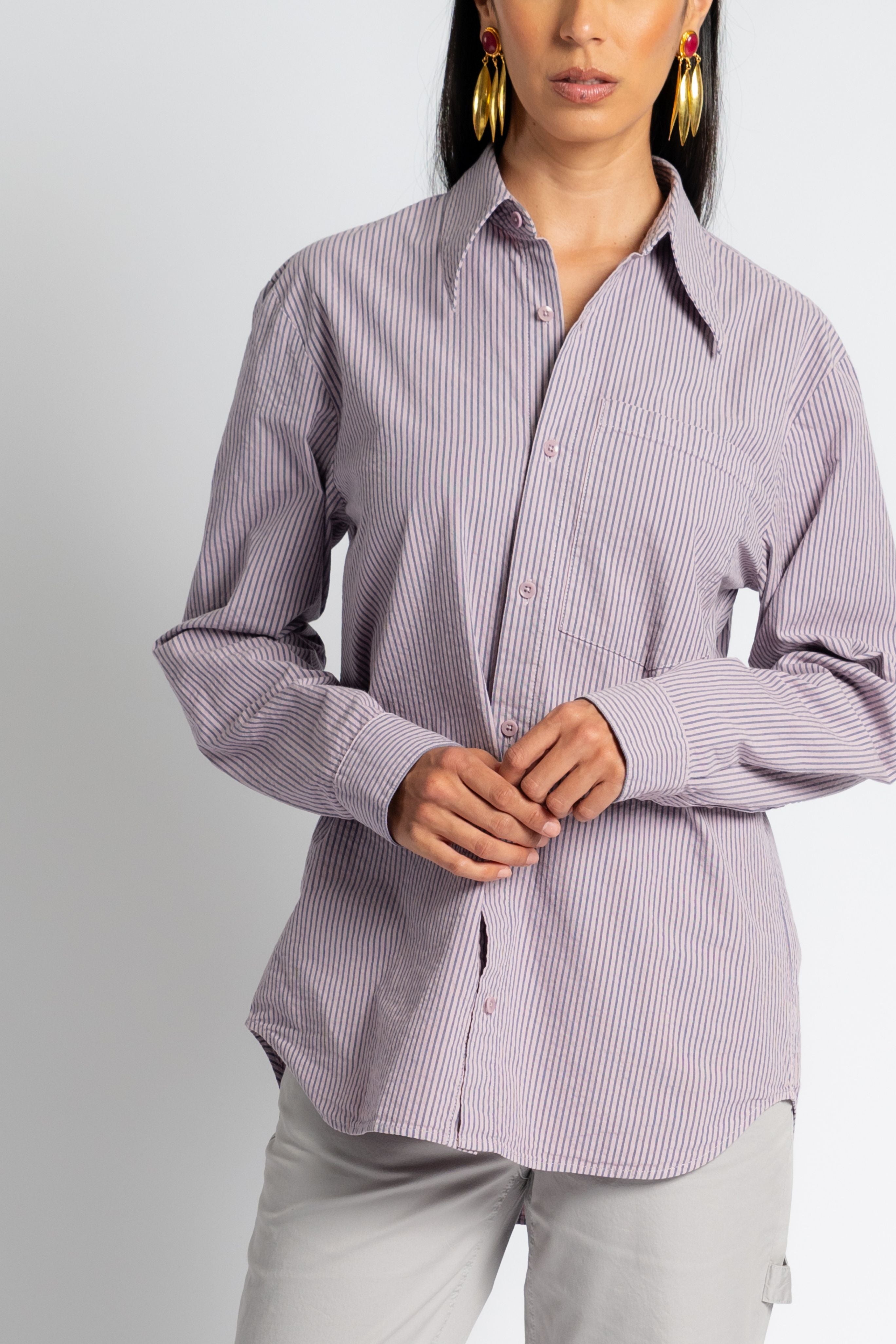 Garment Dyed Seersucker Classic Shirt