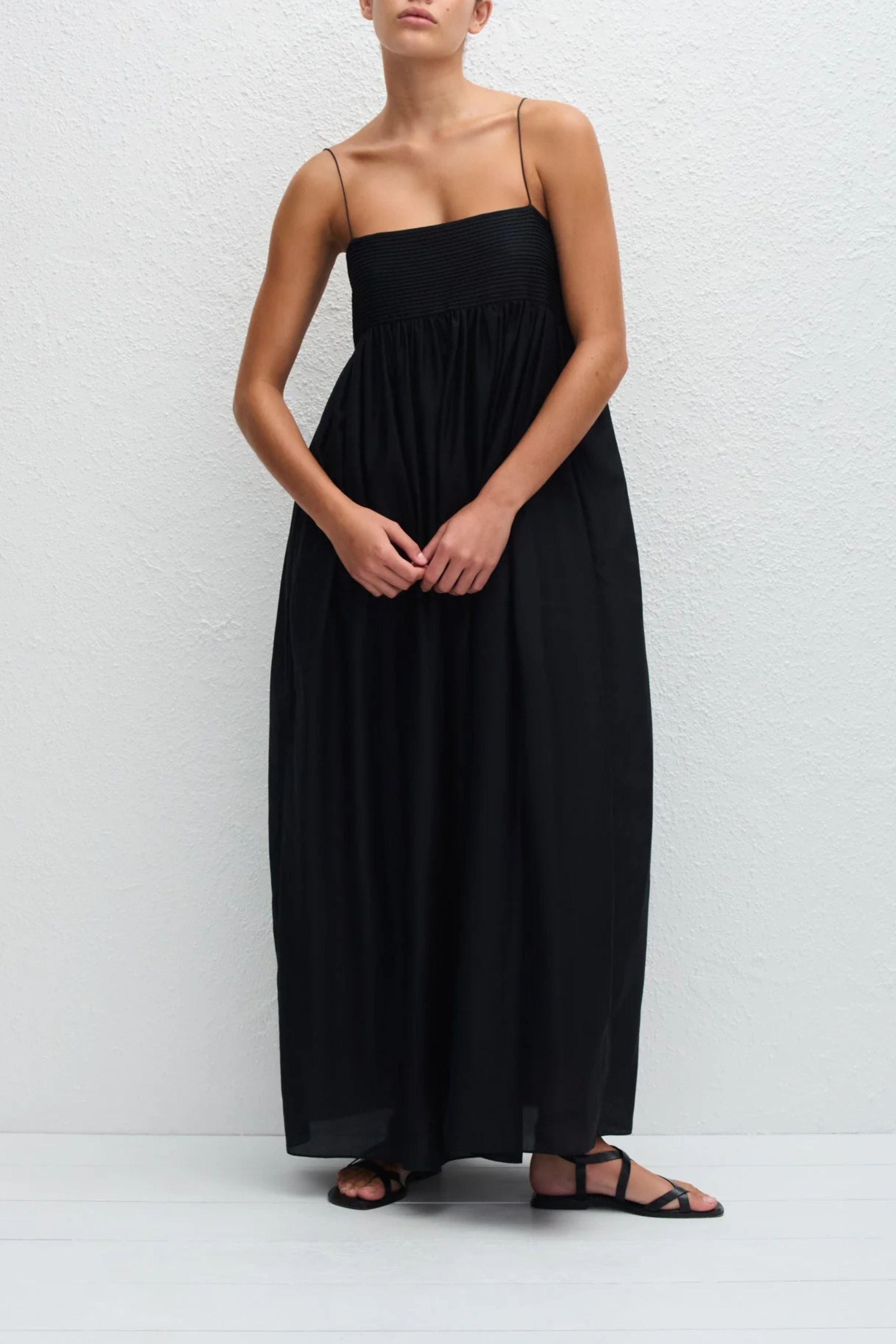 Empire Pintuck Bodice Dress