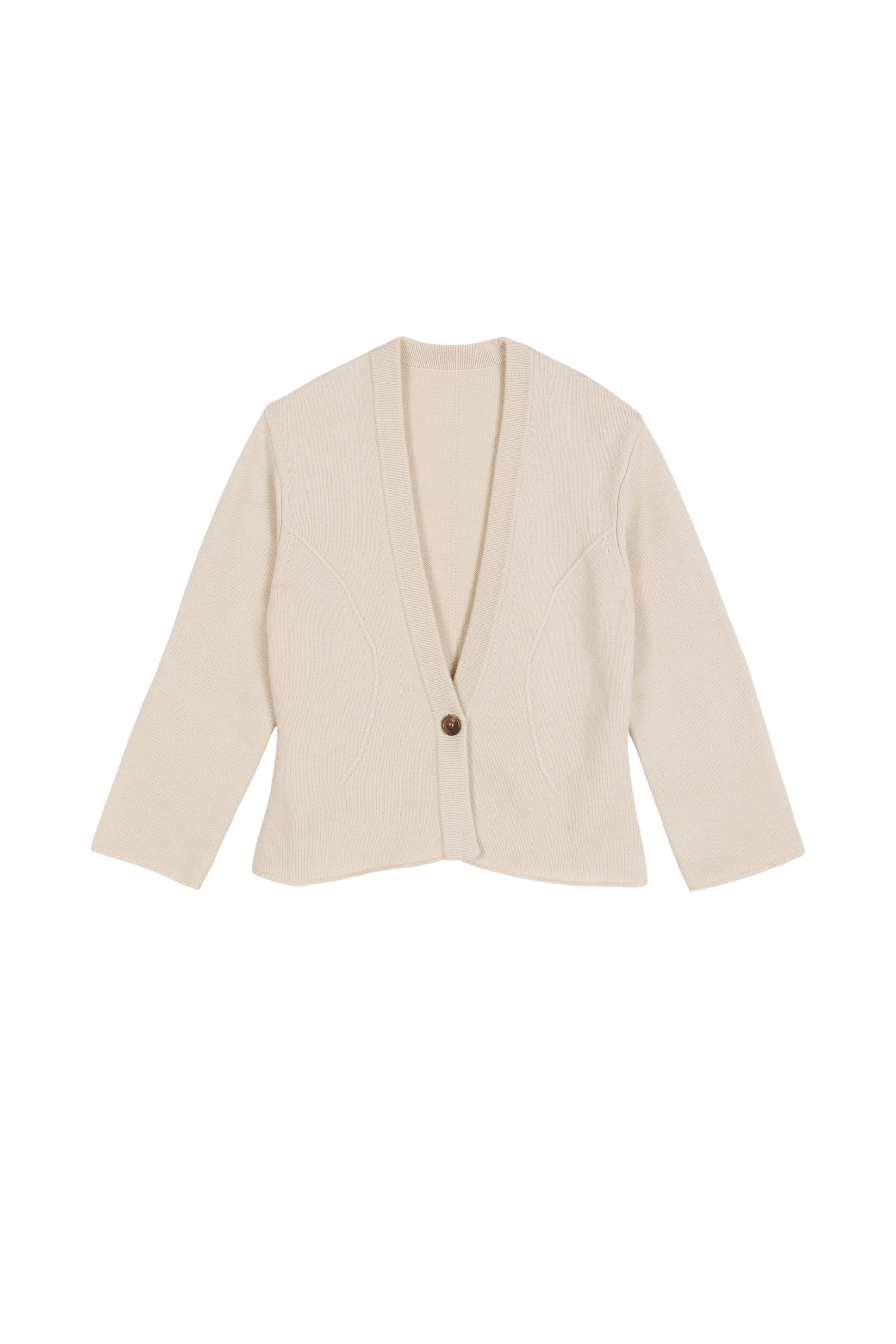 RACHEL COMEY Dali Beige Merino Wool Cardigan