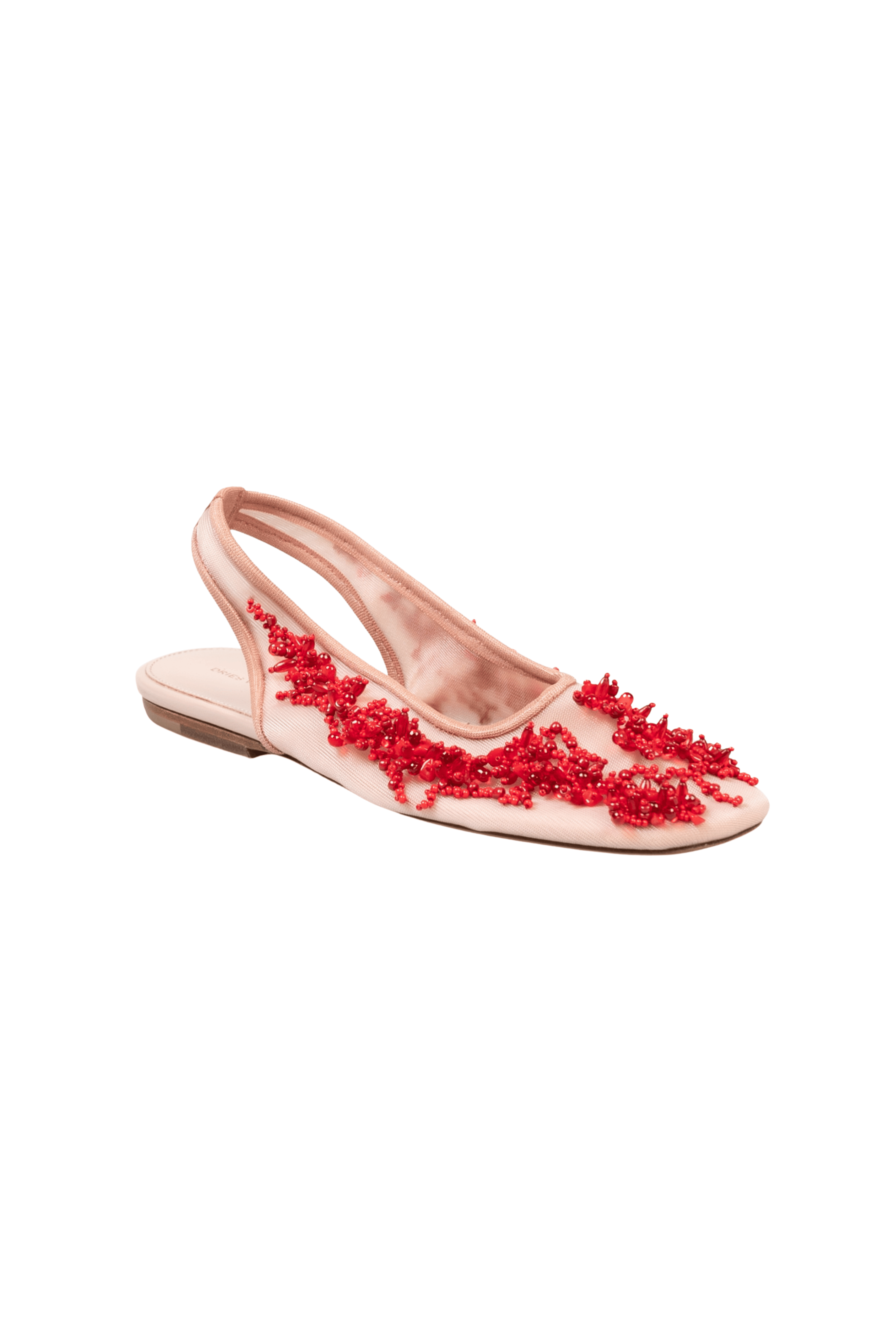 DRIES VAN NOTEN Embroidered Blush Ballet Flats