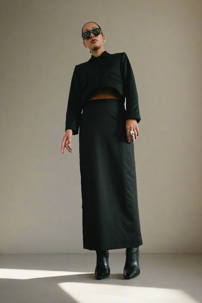 SLOAN The Long Skirt in Black