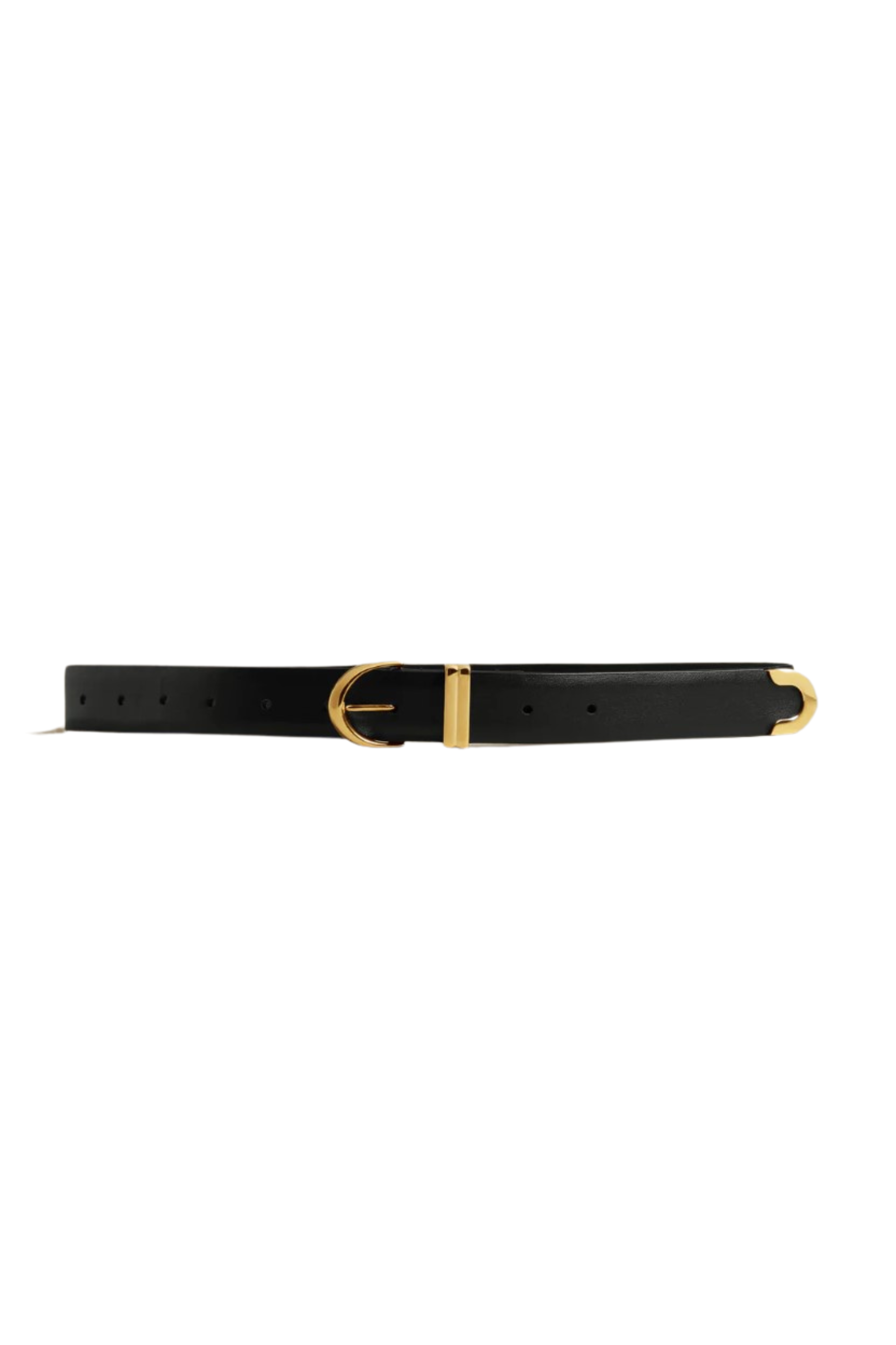 KHAITE Bambi Black Leather Belt
