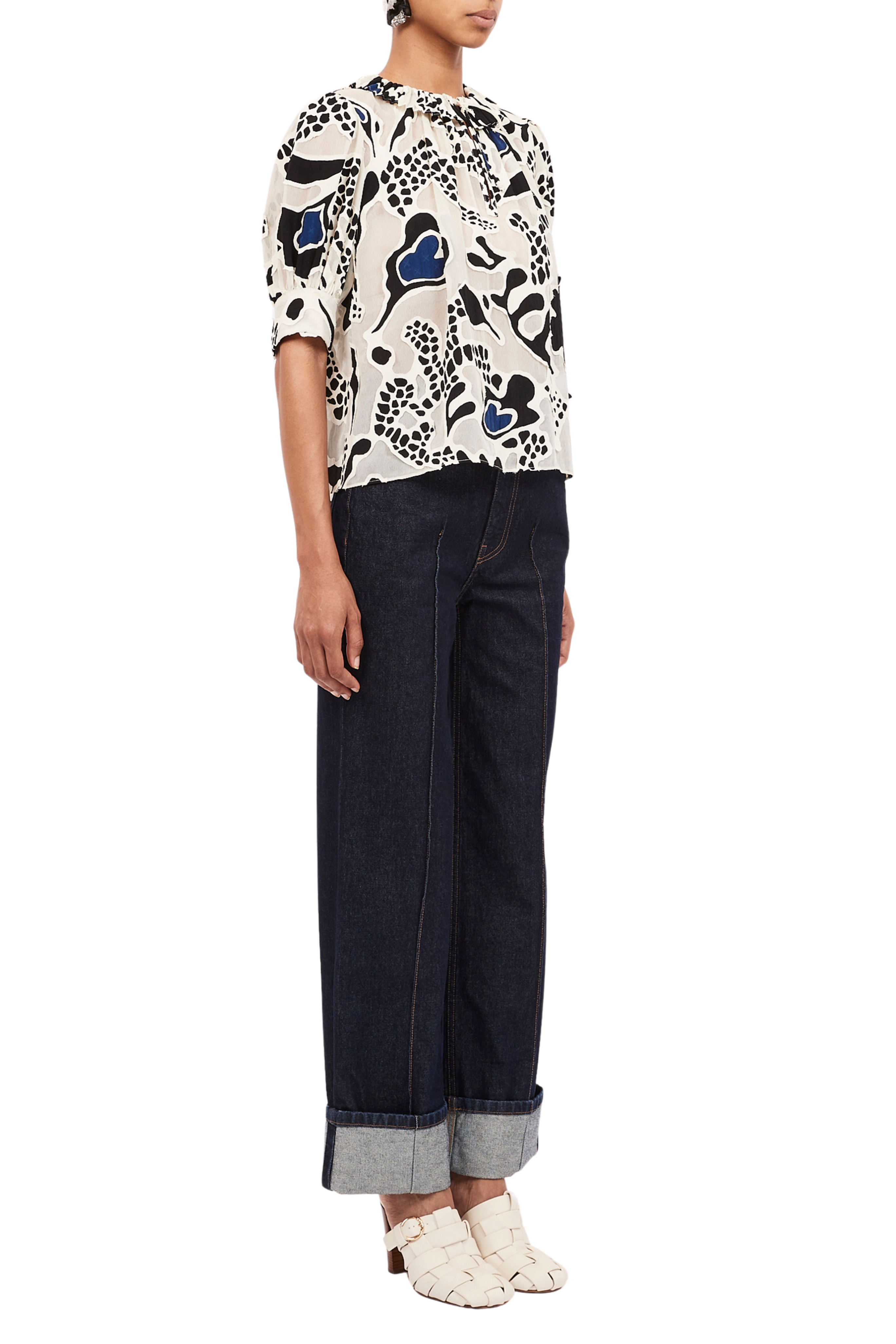 ULLA JOHNSON Marcella Abstract Floral Top