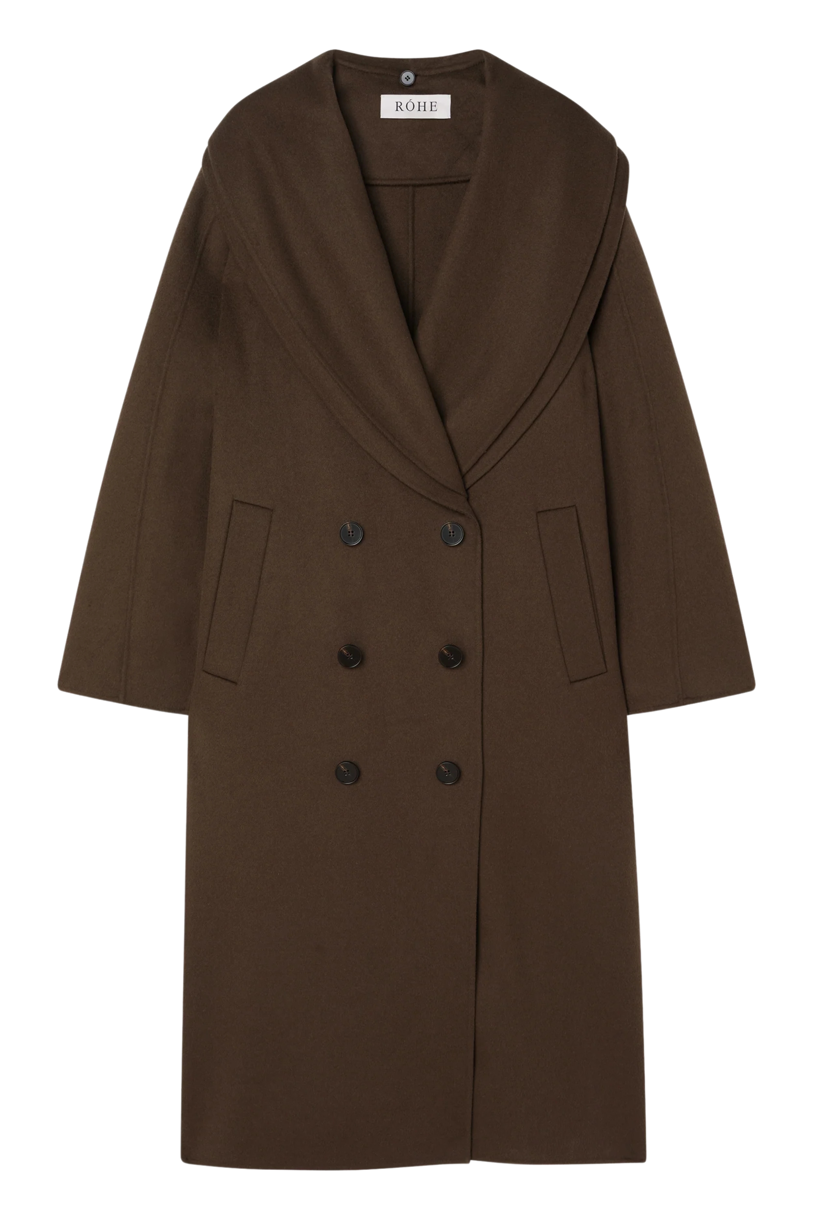 Double-Faced Wool Scarf Coat