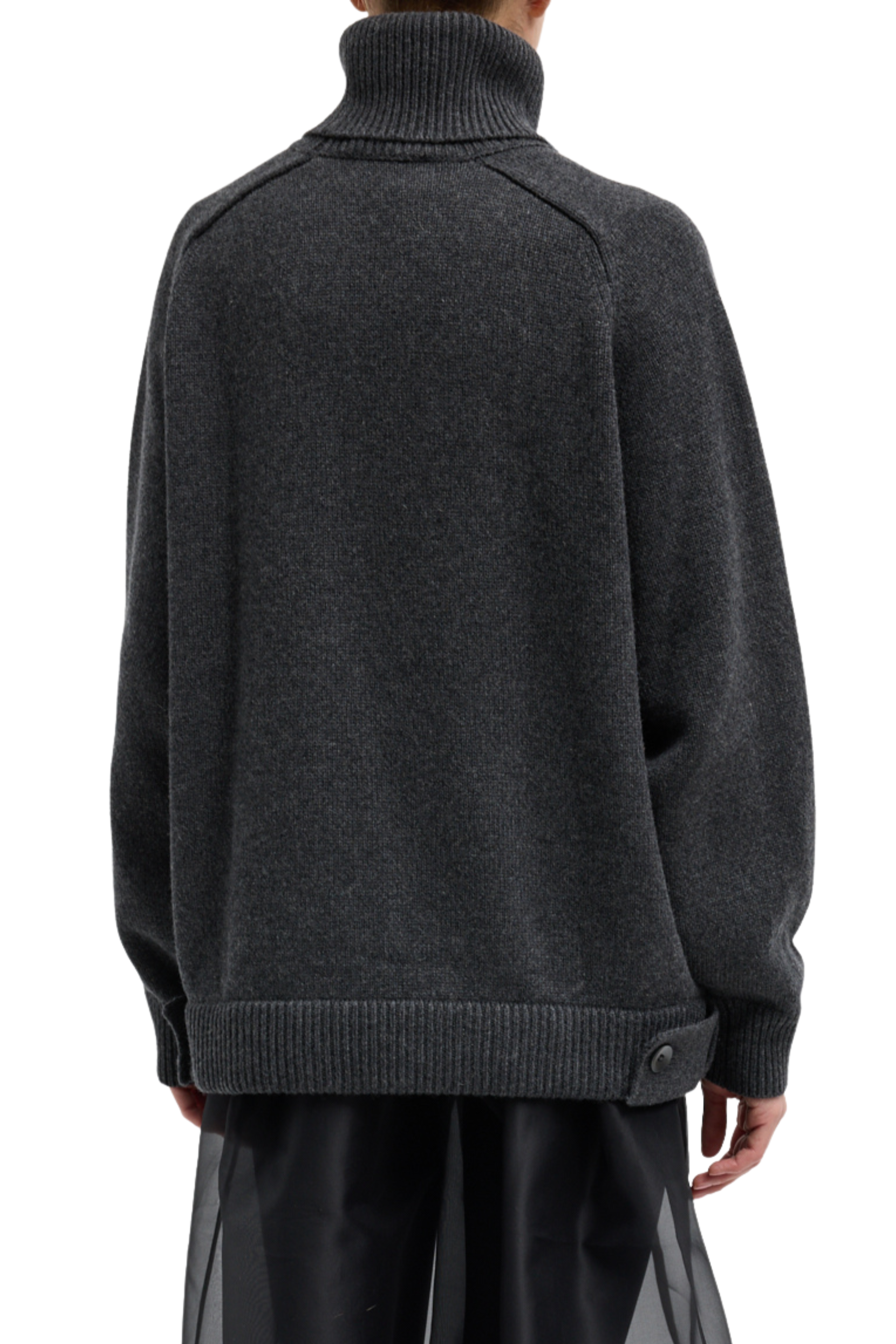 Cashmere Sweater T-Neck Oversized Pullover
