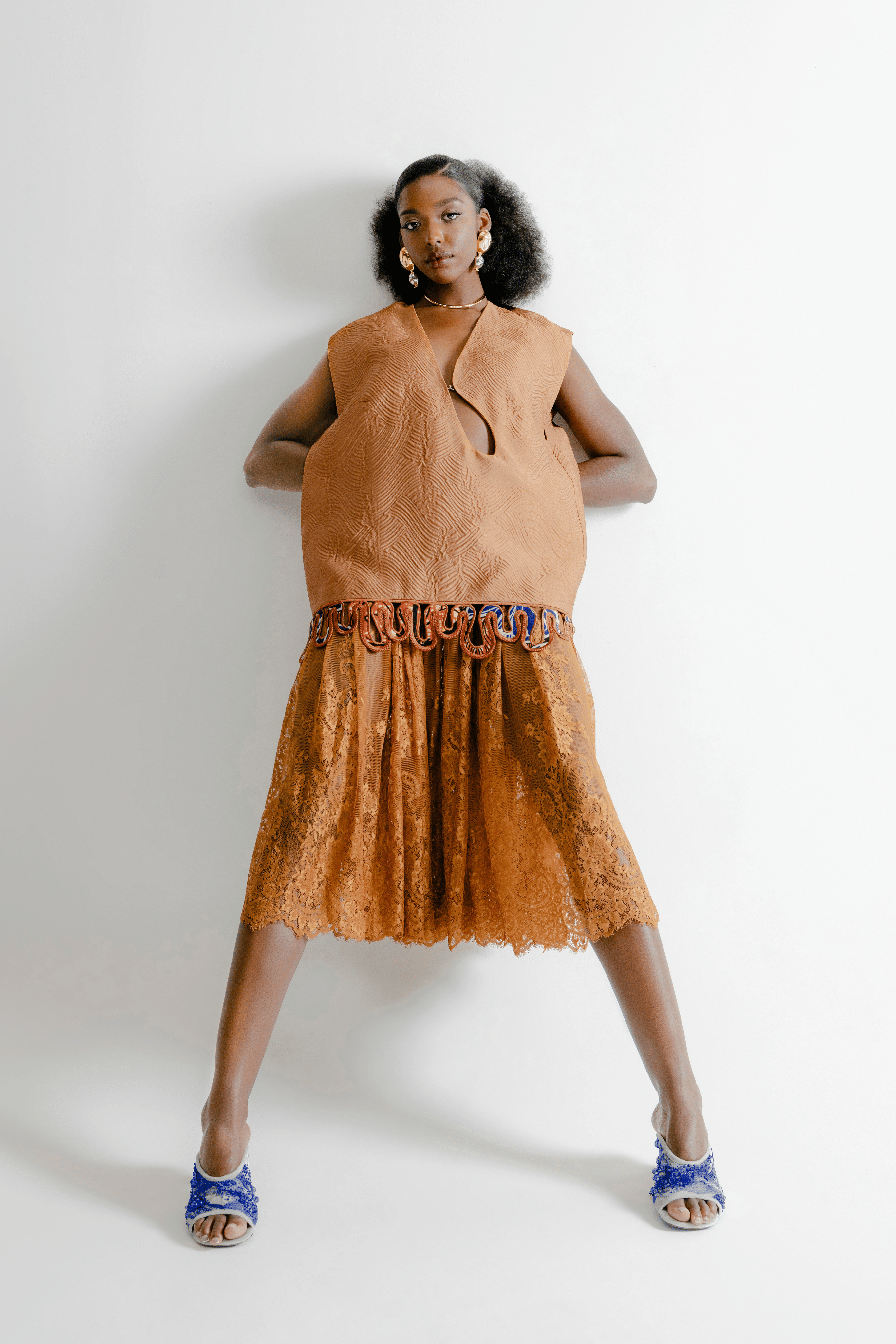 CHRISTIE BROWN x McMullen Mali Rust Lace Dress