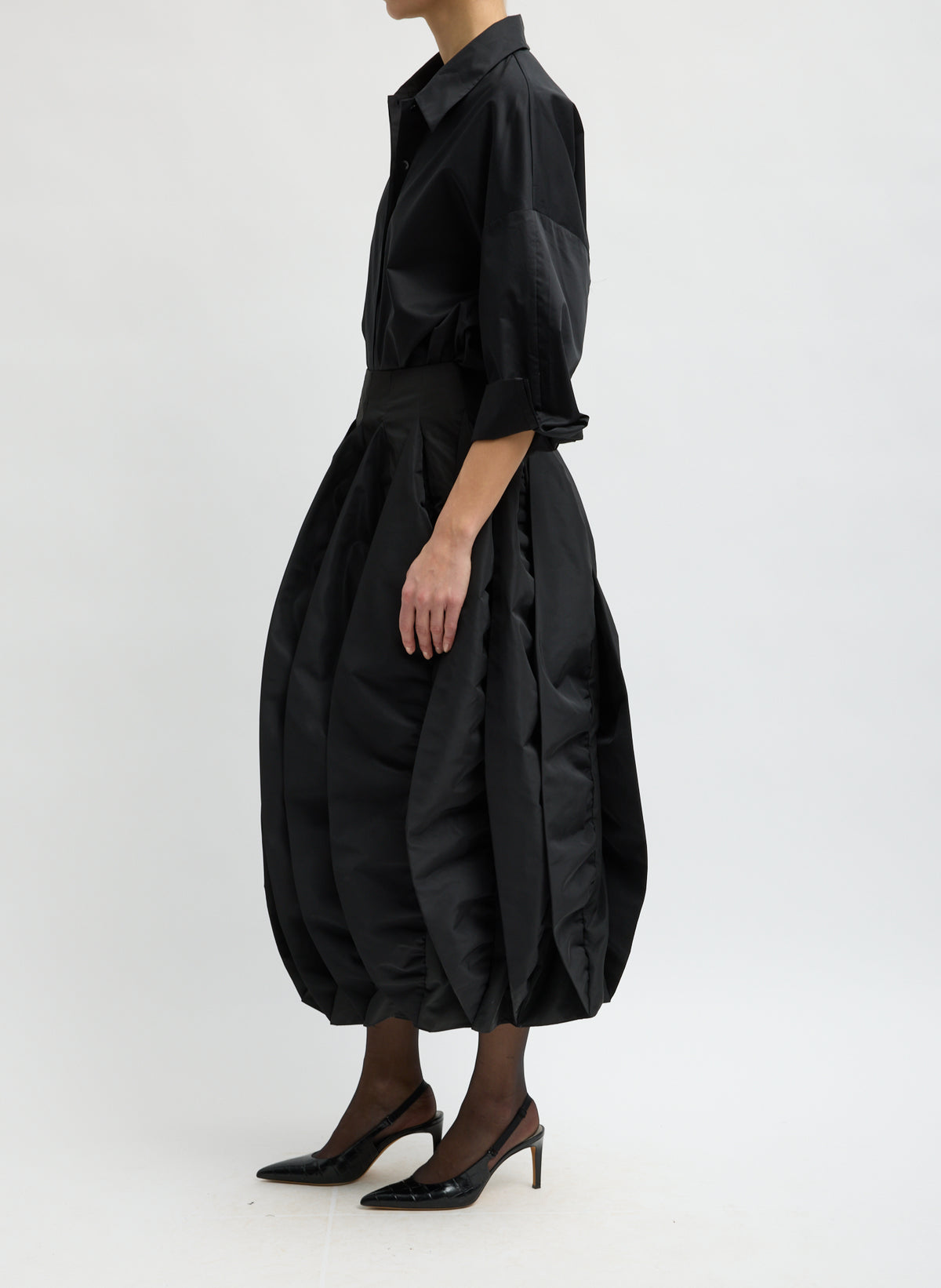 RECYCLED ITALIAN SPORTY NYLON SKIRT