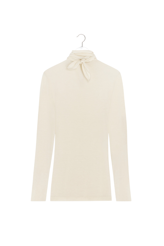 Foulard Top in Pearl White
