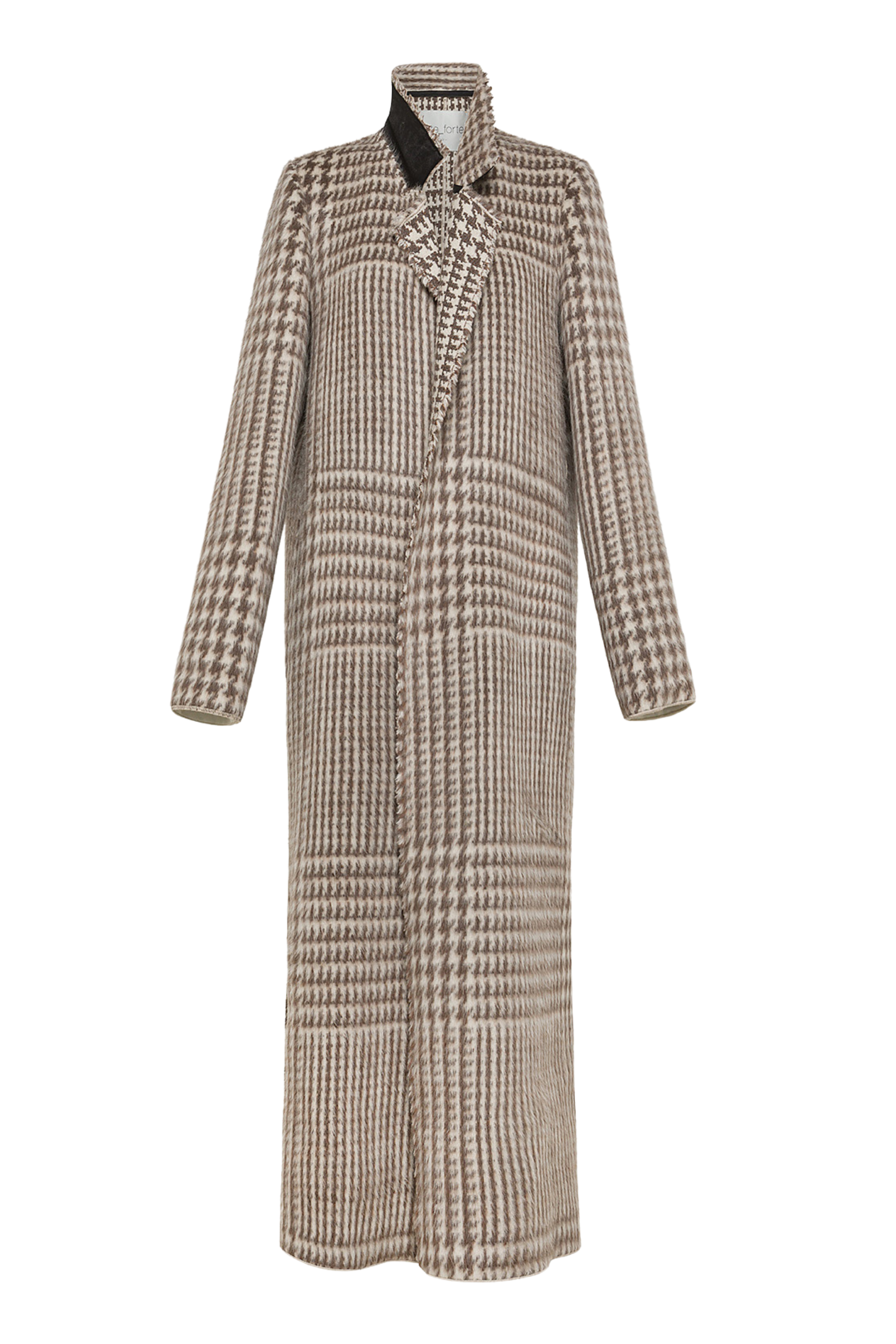 FORTE FORTE Macro Houndstooth Check Coat