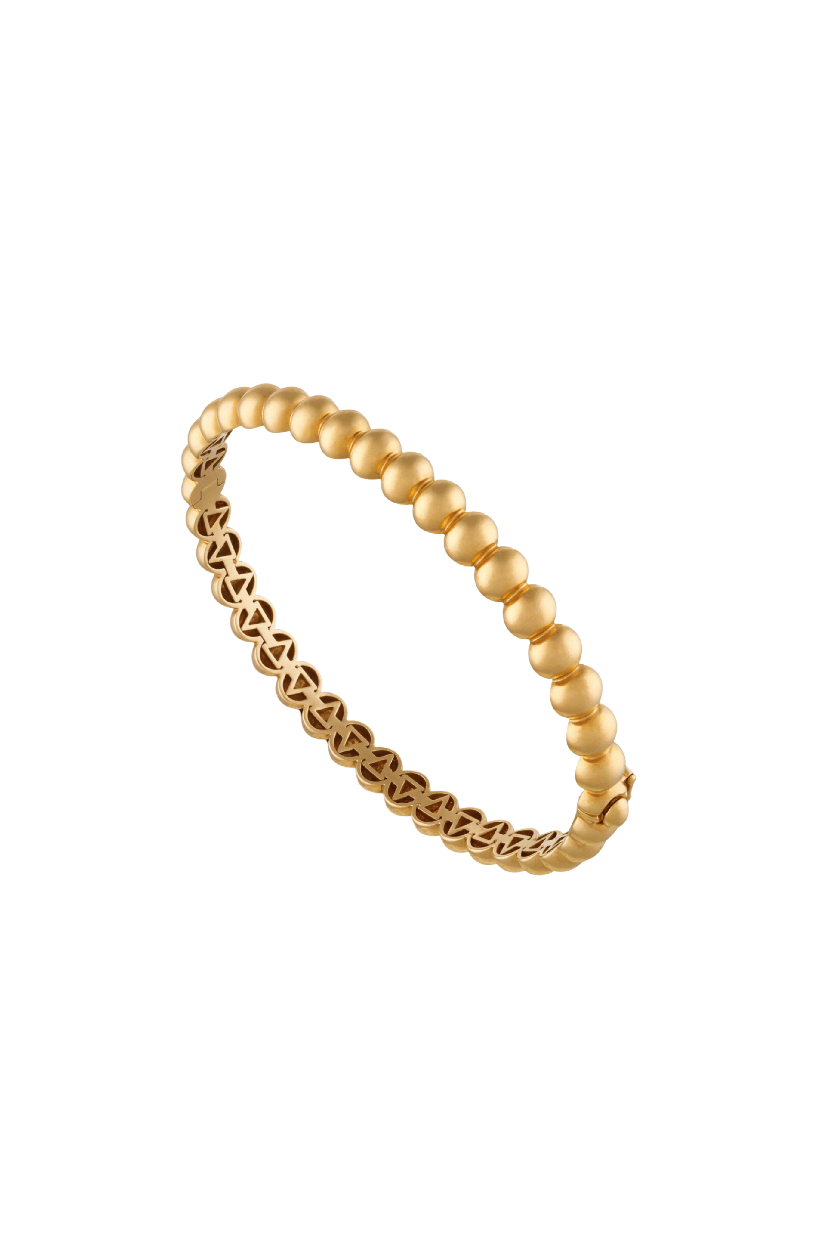 Beaded 18K Rose Gold Satin Bracelet