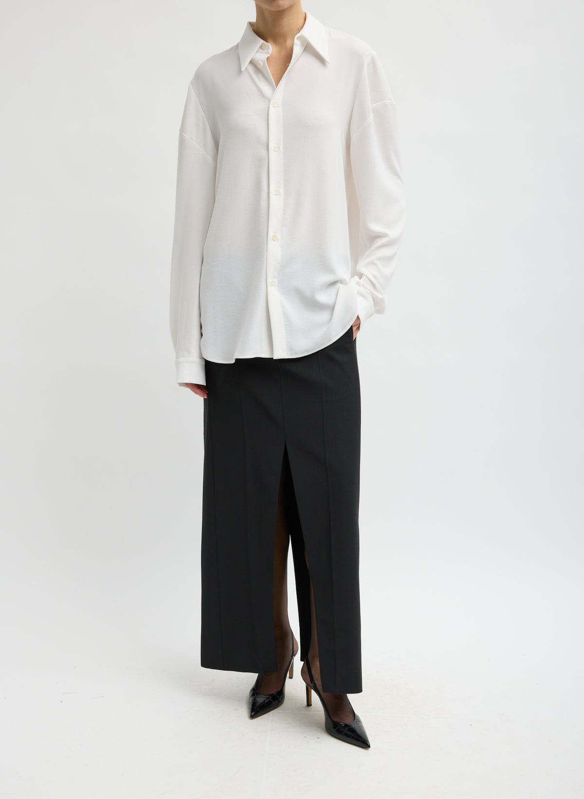 SOFT DRAPE HINGED SHIRT