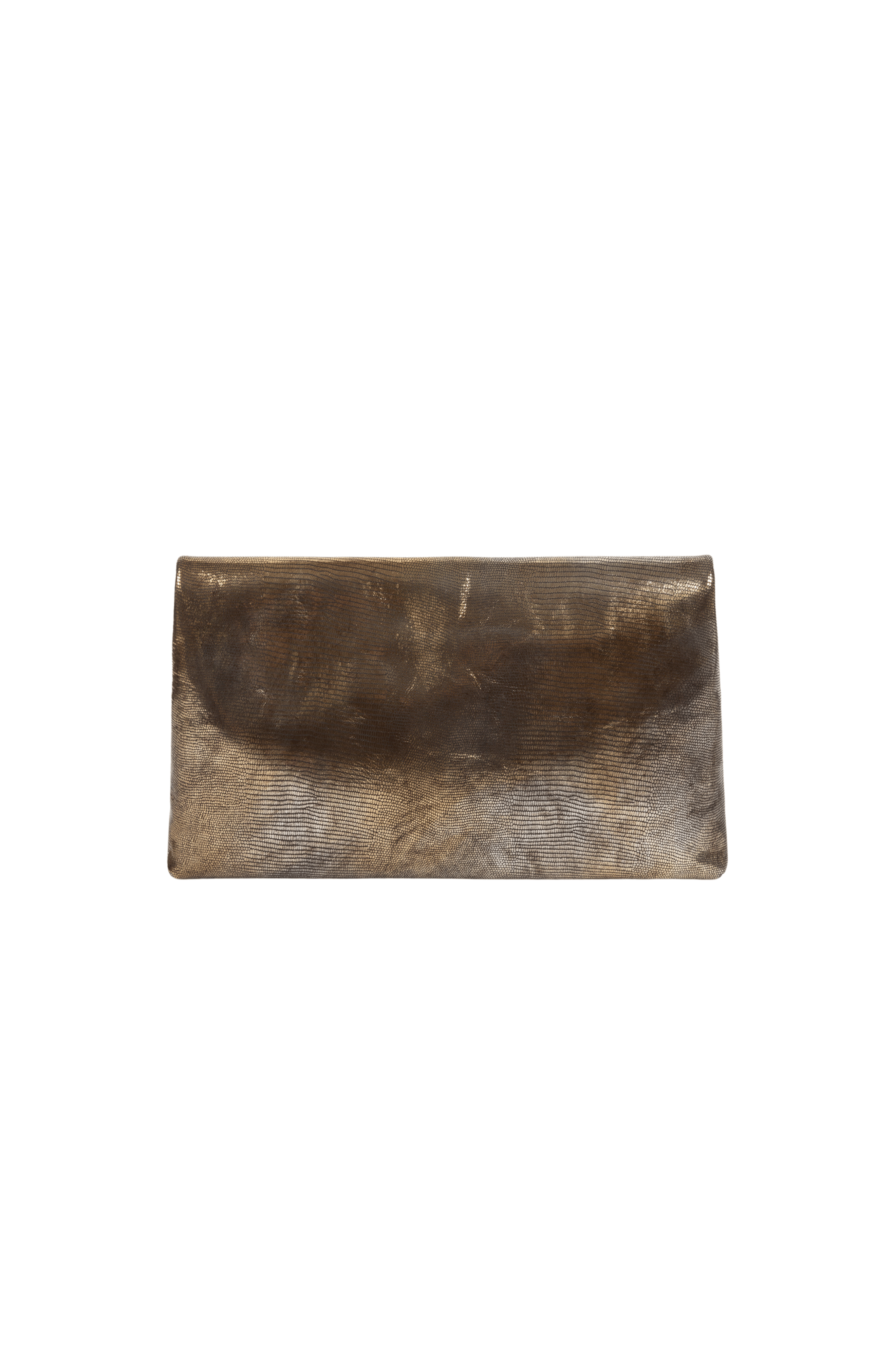 DRIES VAN NOTEN Metallic Envelope Clutch