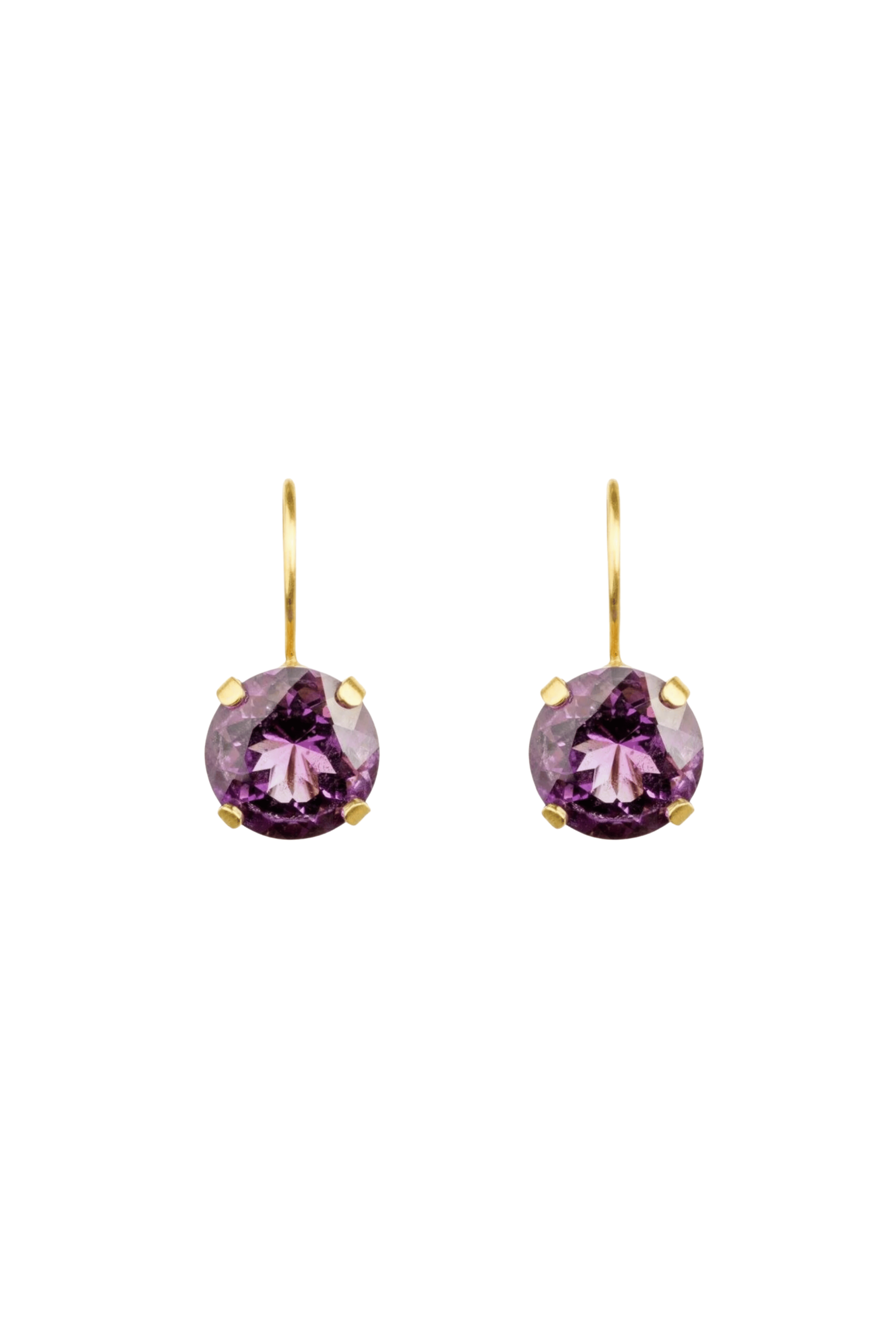 Essential Short Drop Amethyst Earring