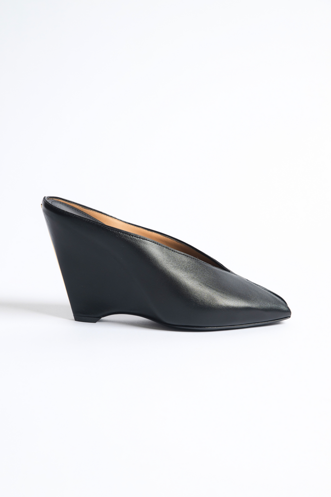 Mule Wedge in Black