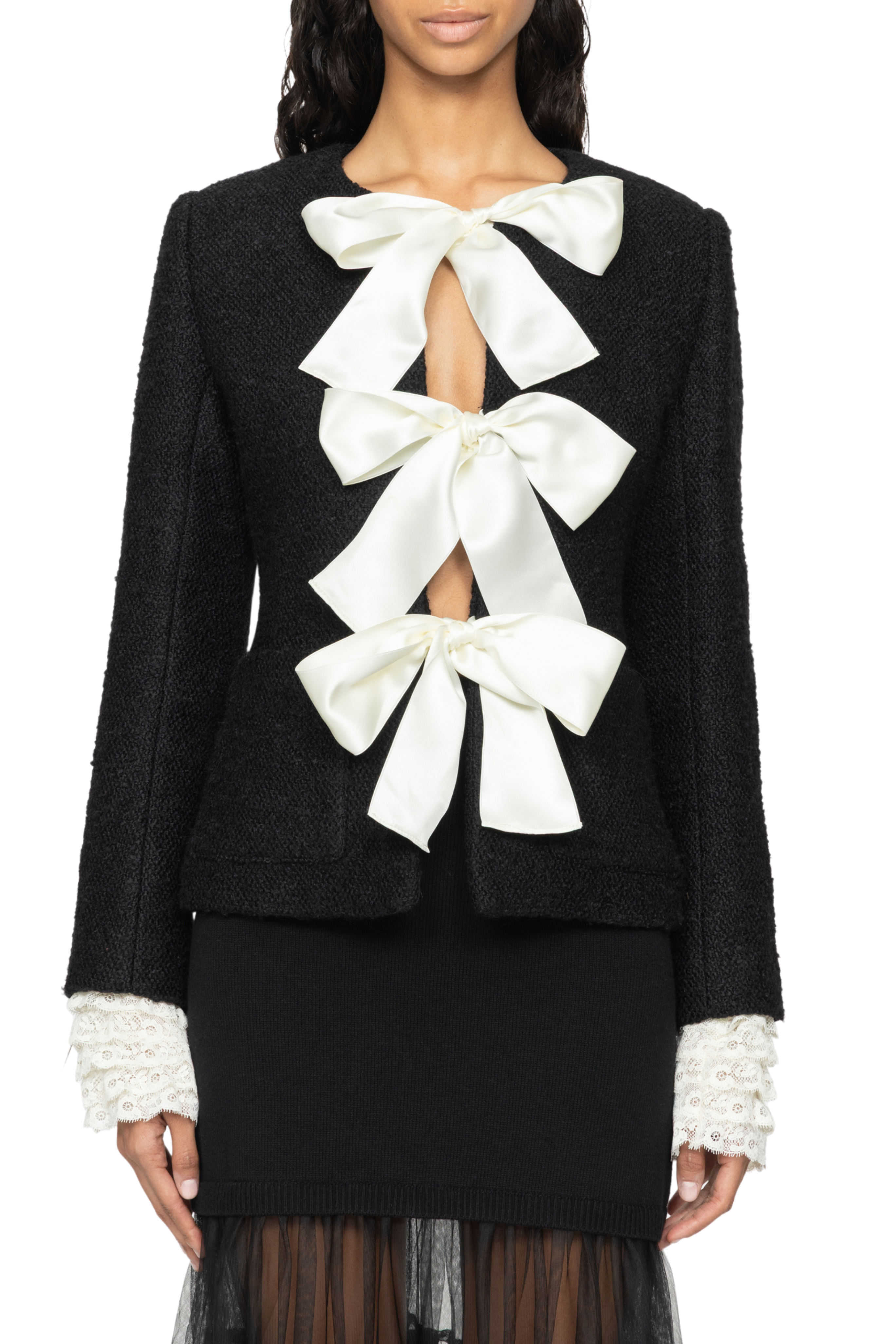 Seraphine Solid Bow Jacket