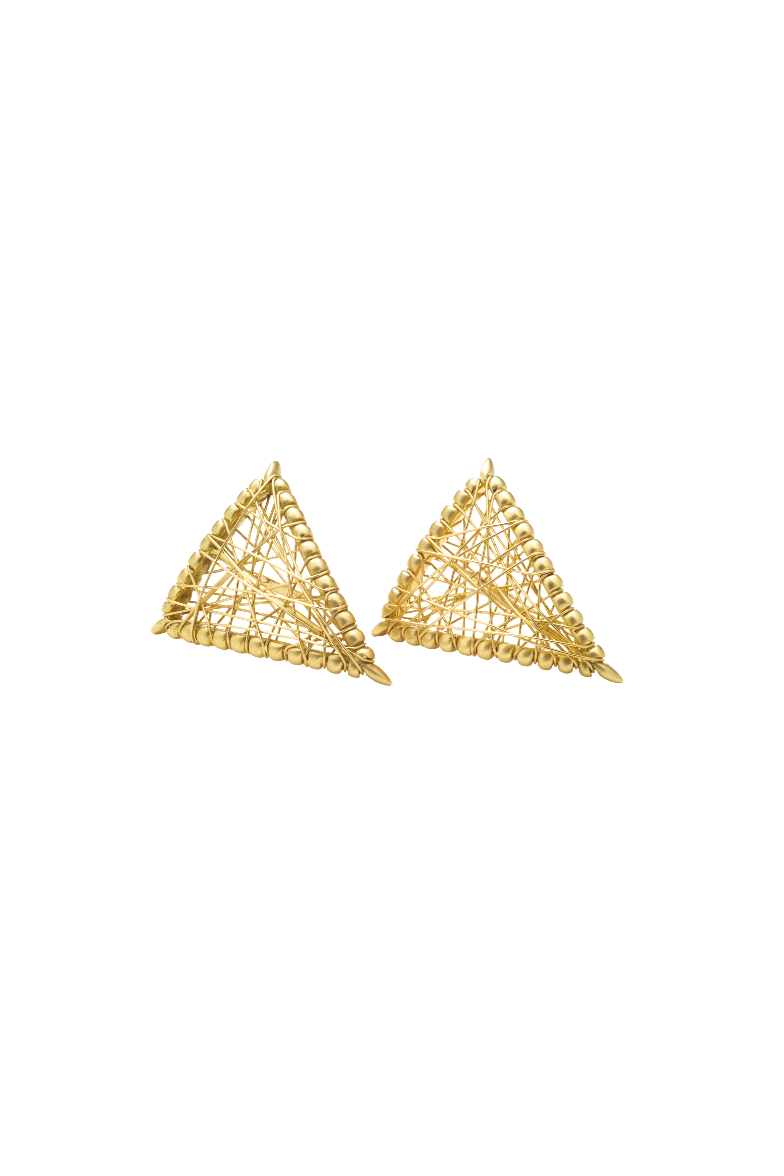 Sybil Shield Earrings - 18k Yellow Gold