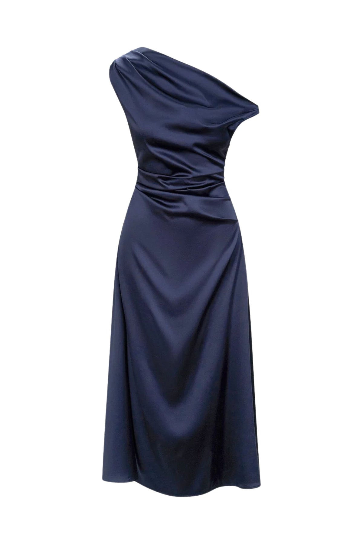 Phare Silk Dress - Navy