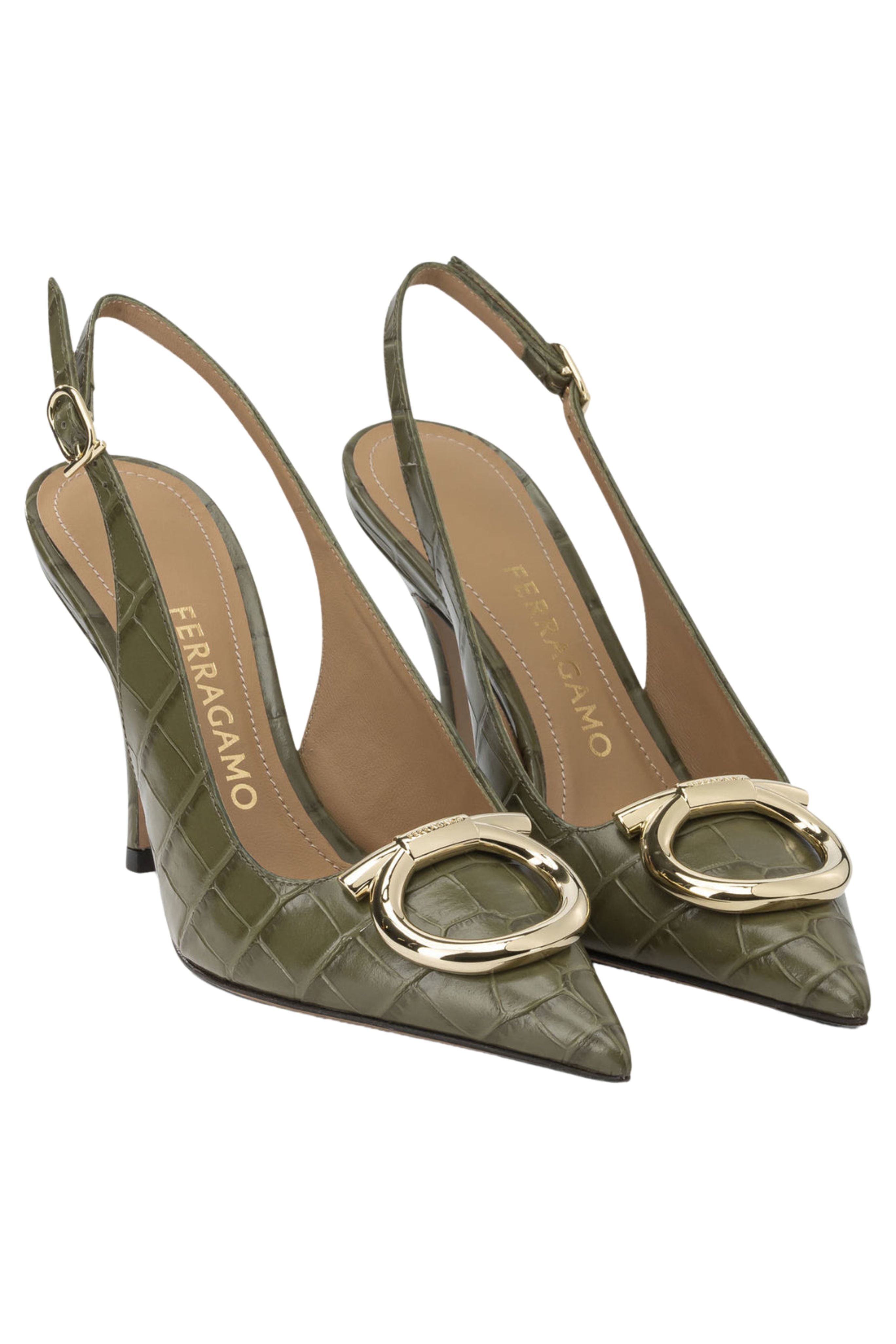 Sara Croc 65MM Slingback
