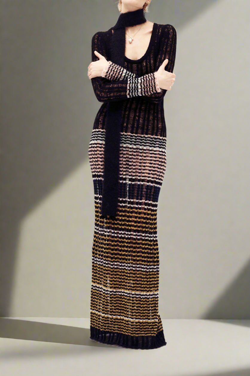 ZANKOV Raina Stripe Knit Dress