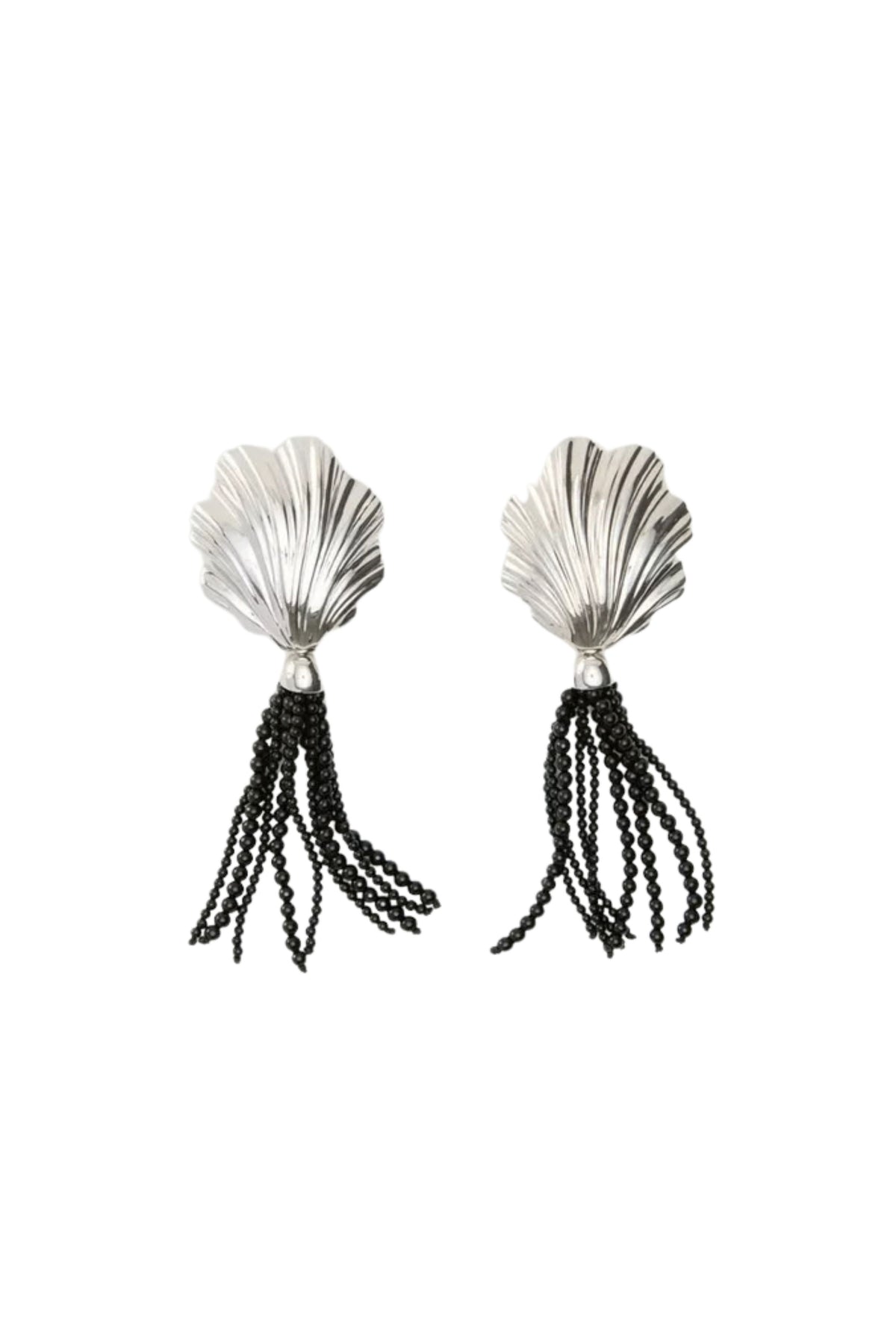 Aria Earrings - Silver/Black