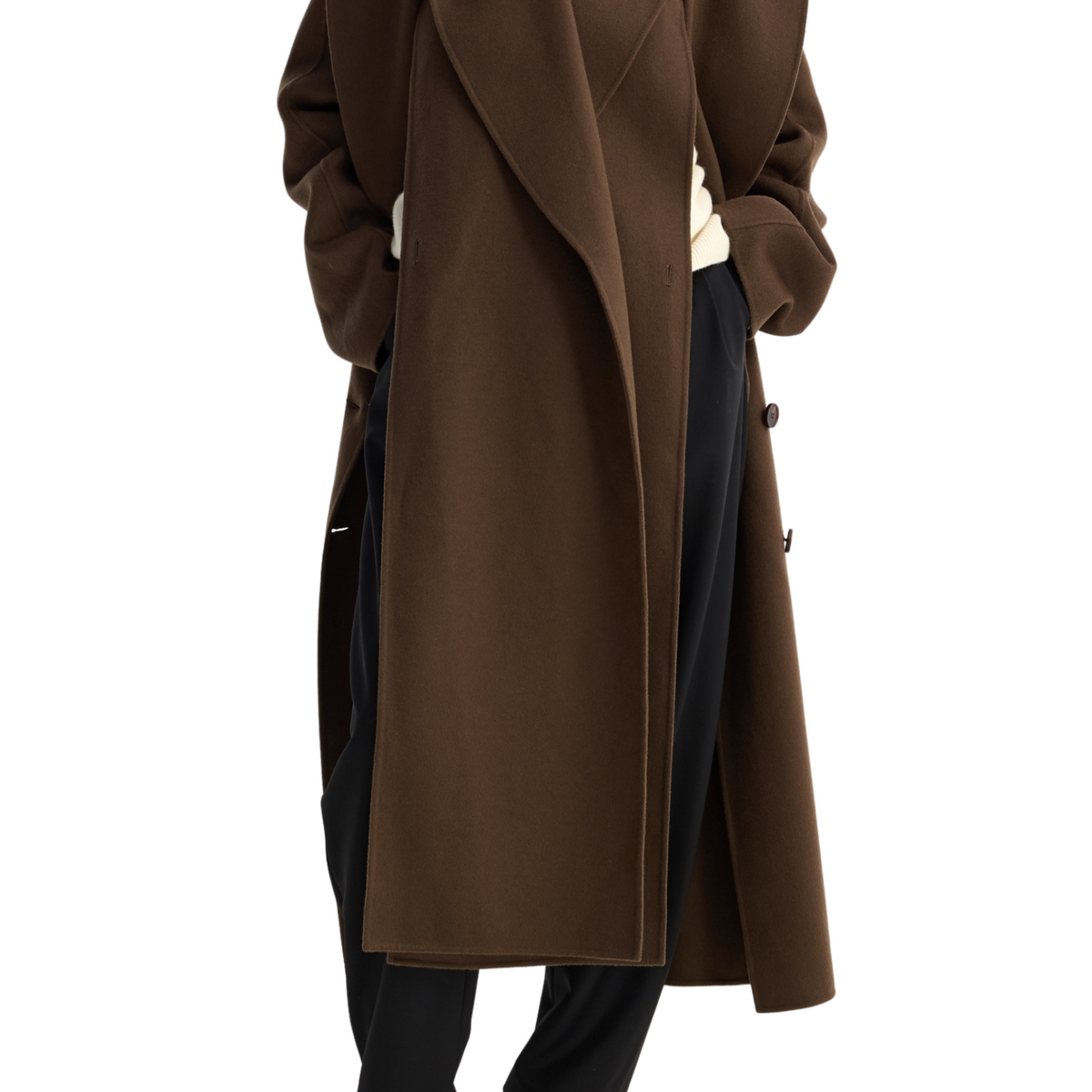 コート ROHE FW25 DOUBLE FACE WOOL SCARF COATY (41610174 030) Double-faced wool scarf coat– Róhe