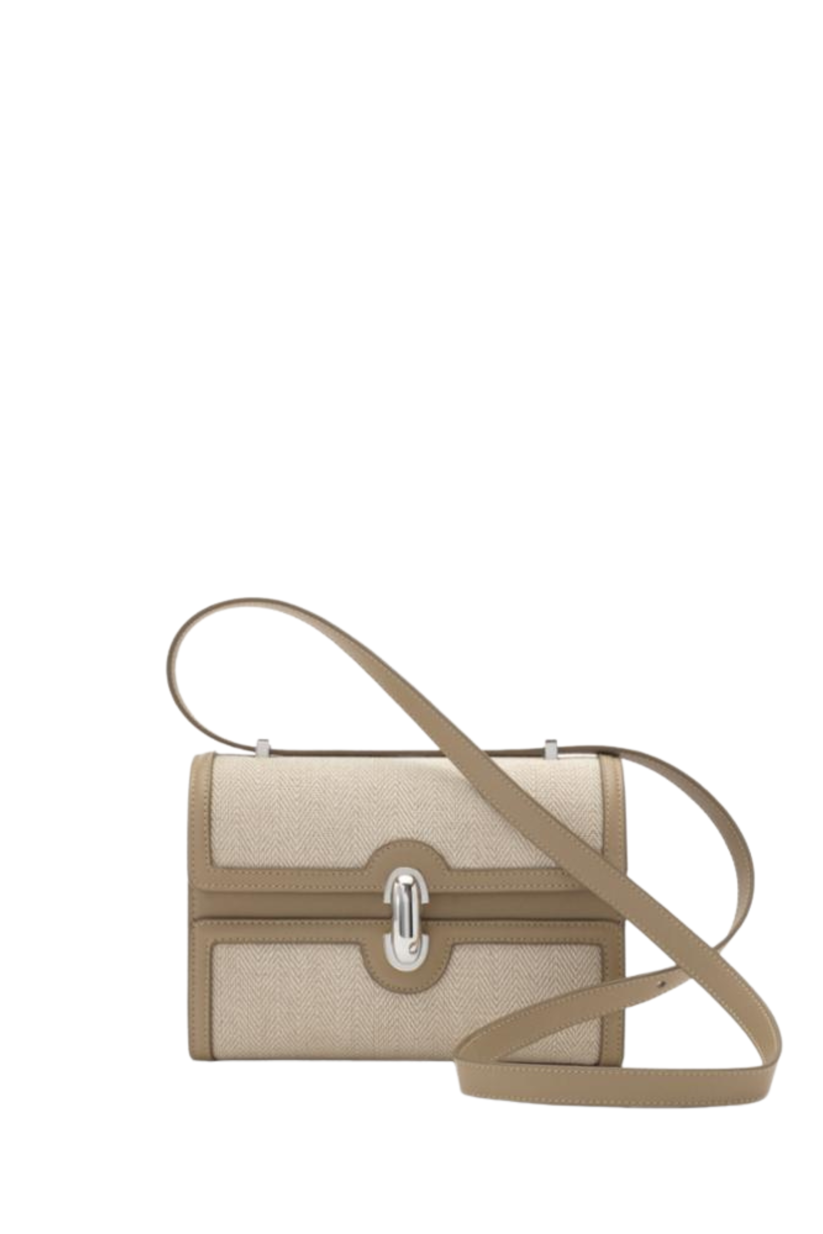 Symmetry 19 Handbag in Herringbone Linen