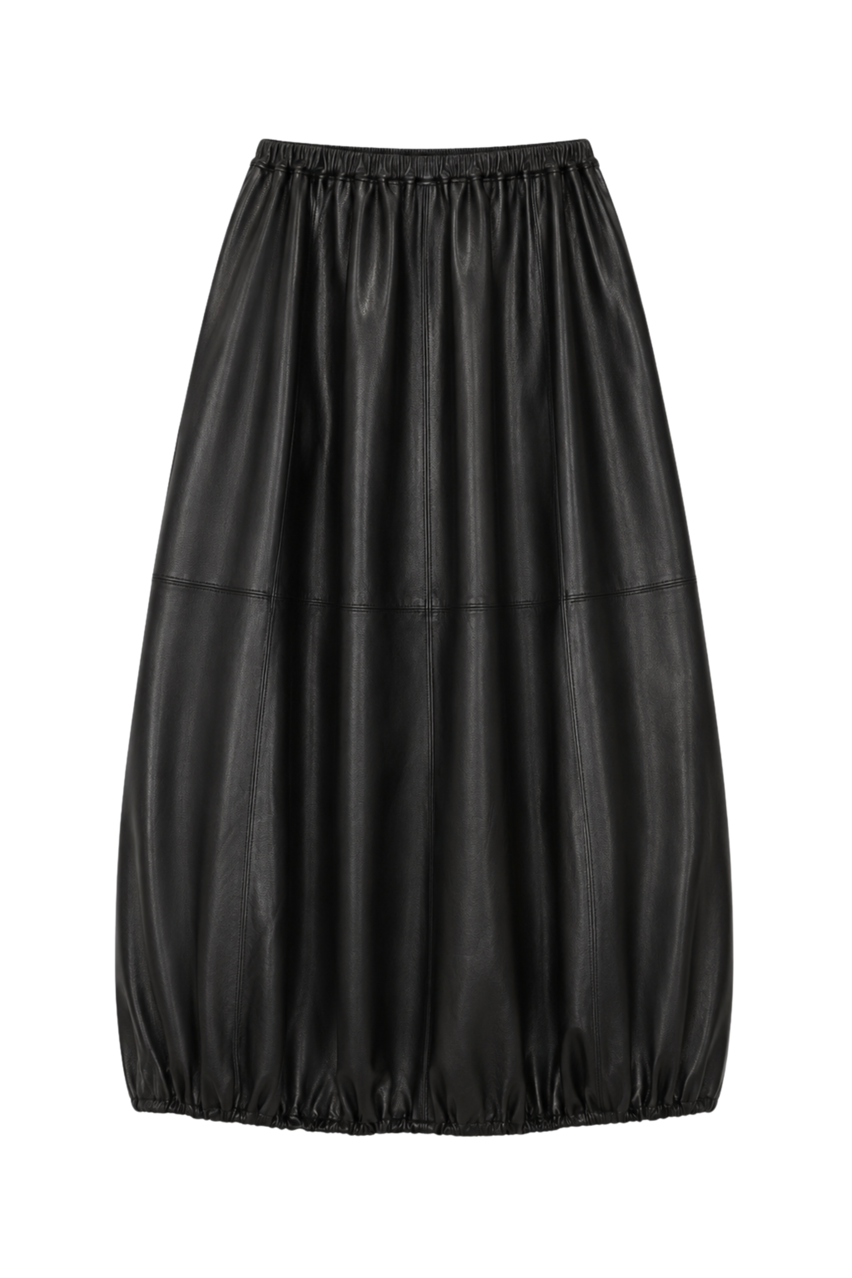 Caitlin Leather Midi Skirt