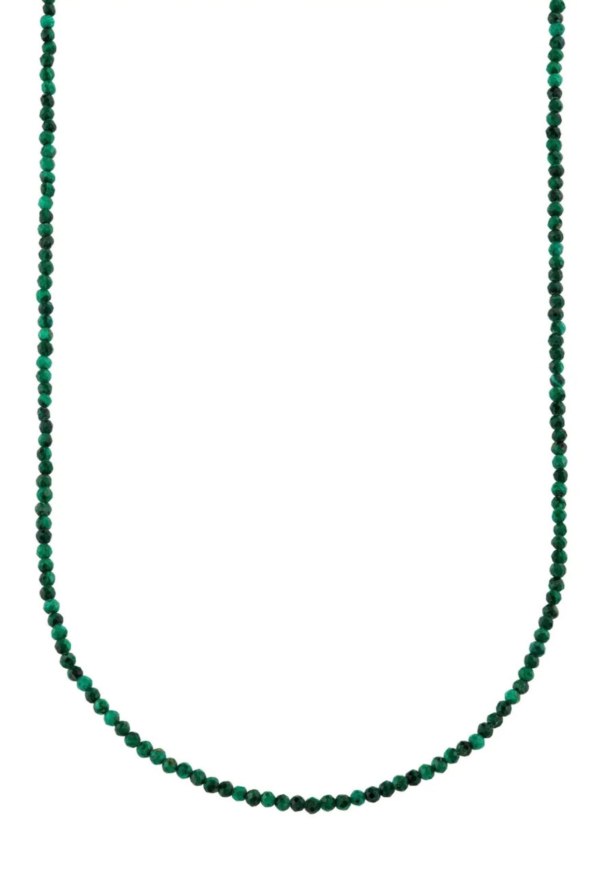 Petite Malachite Beaded Necklace