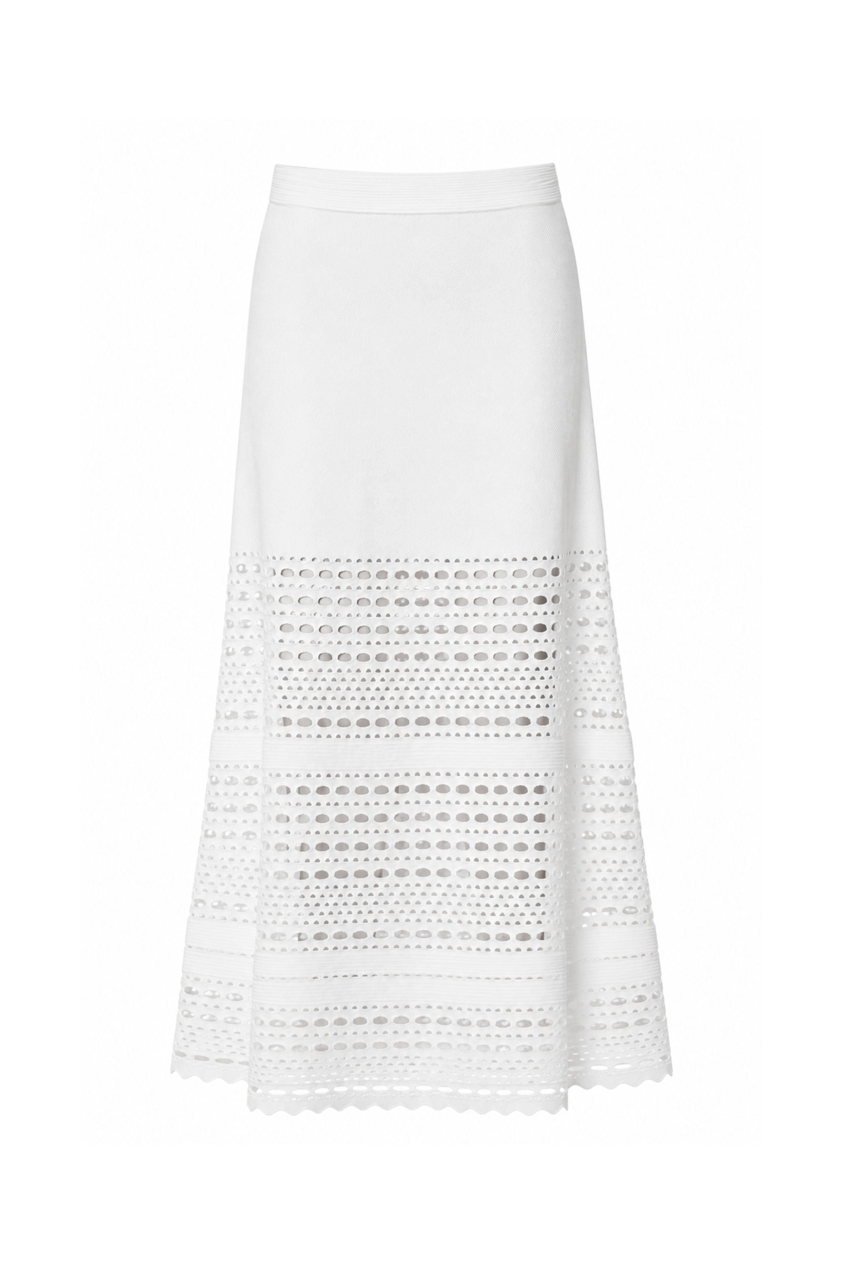 Westly Open Stitch Knit Midi Skirt