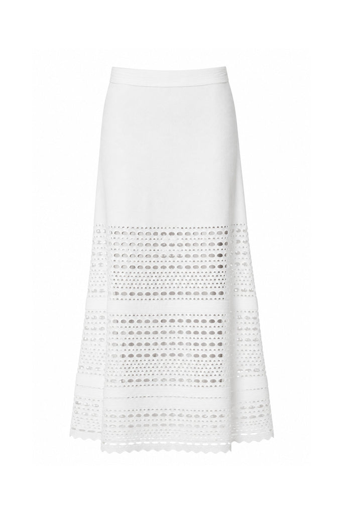 Westly Open Stitch Knit Midi Skirt