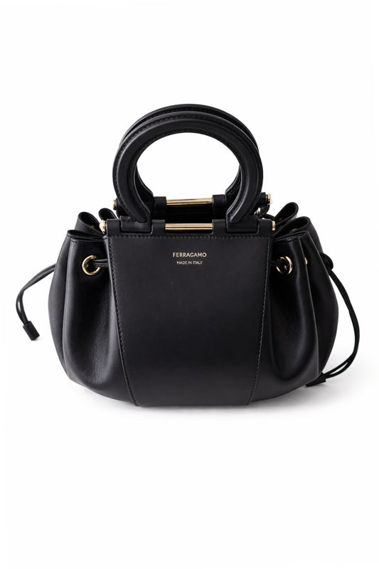 Gancio Handle Drawstring Bag