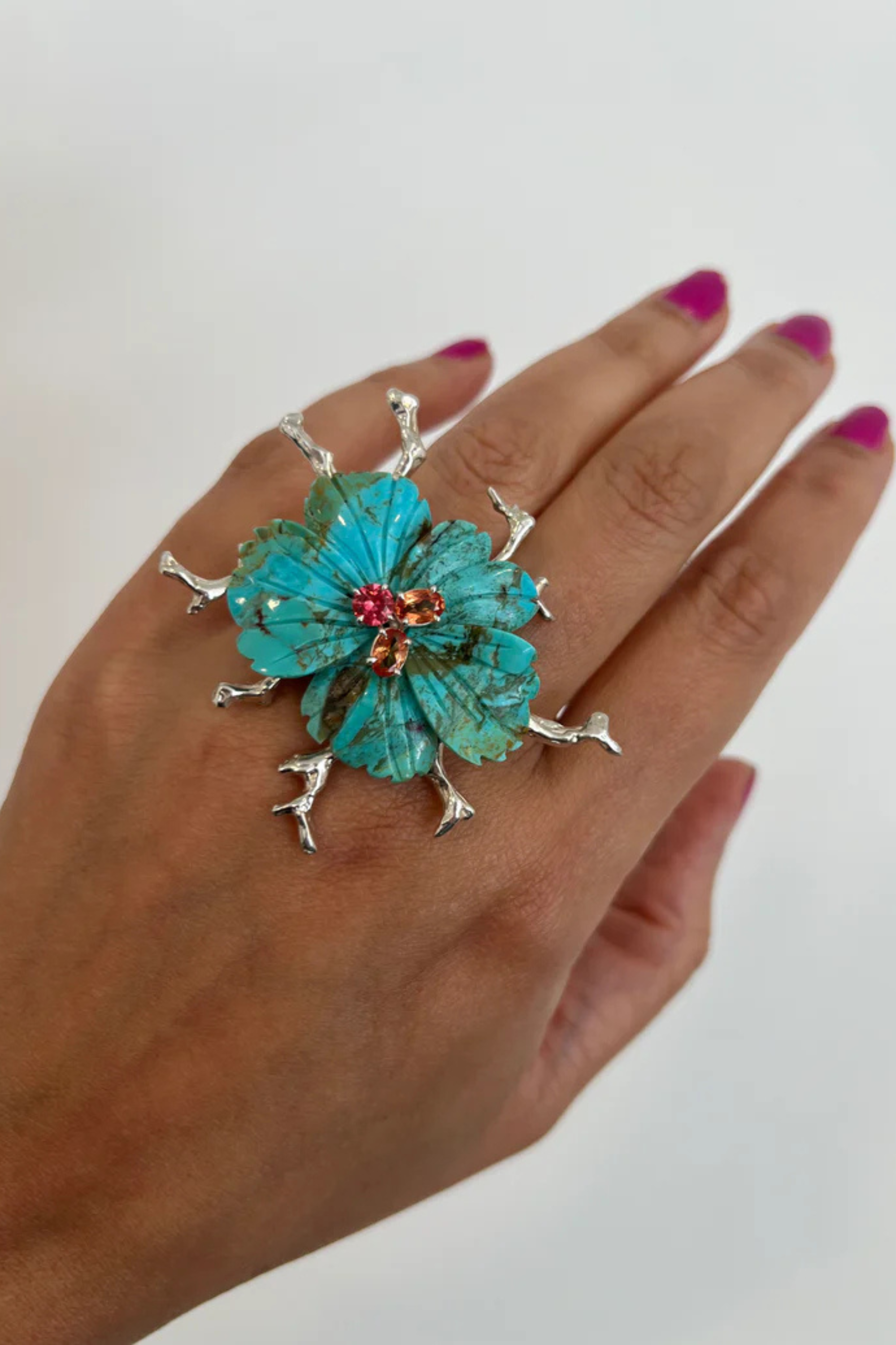 Turquoise Flower Ring