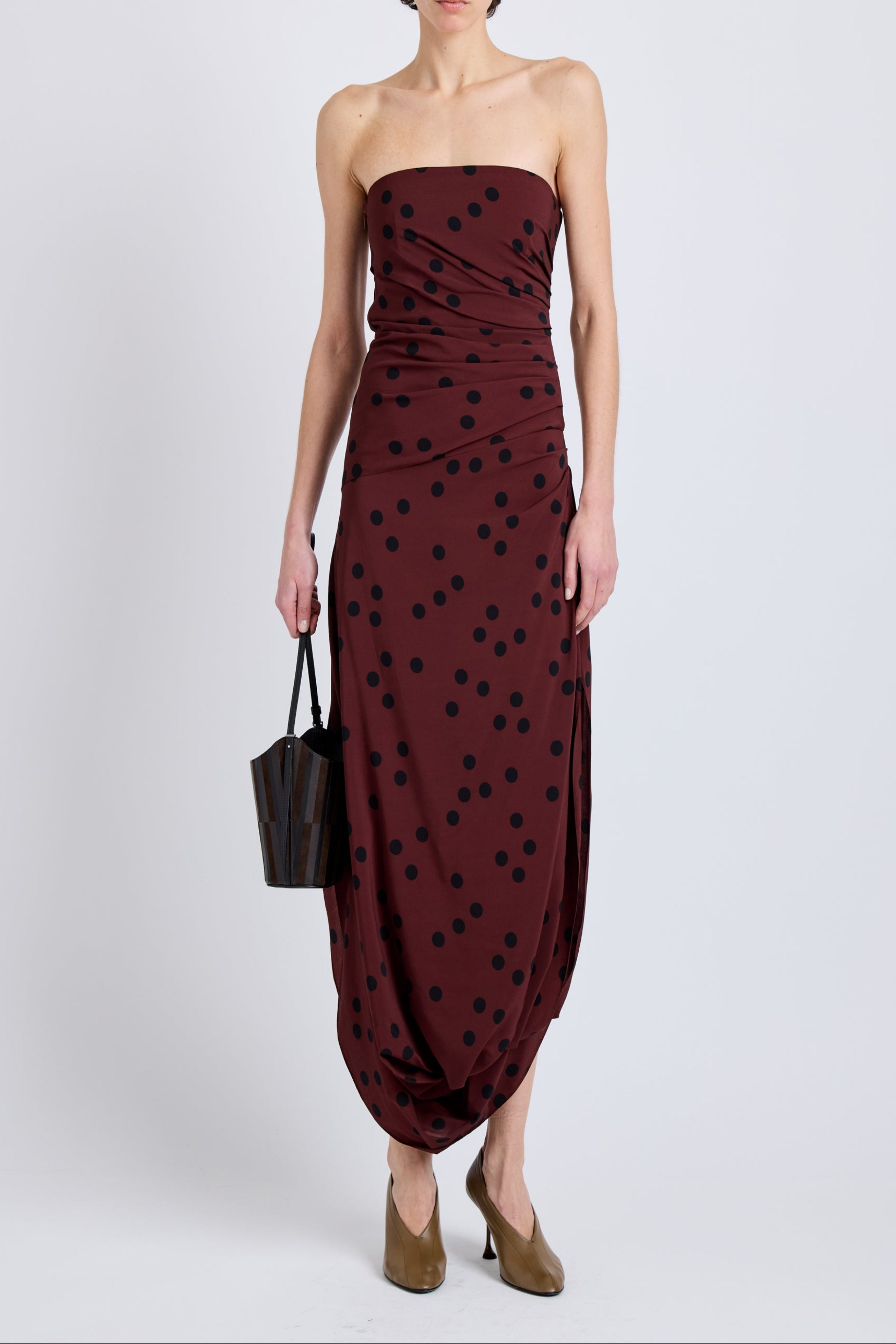 Nayara Dress in Printed Dot Stetch Viscose