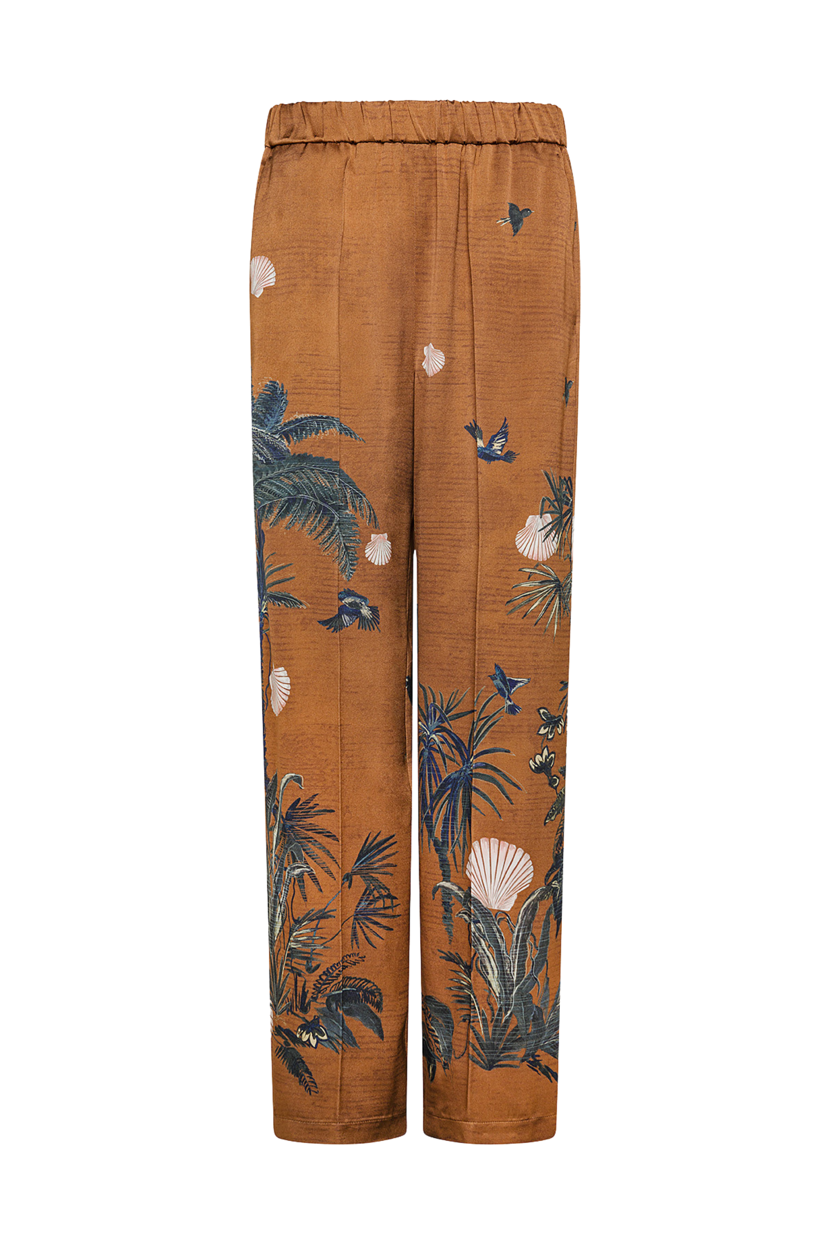 FORTE FORTE Brown Forest Print Pants