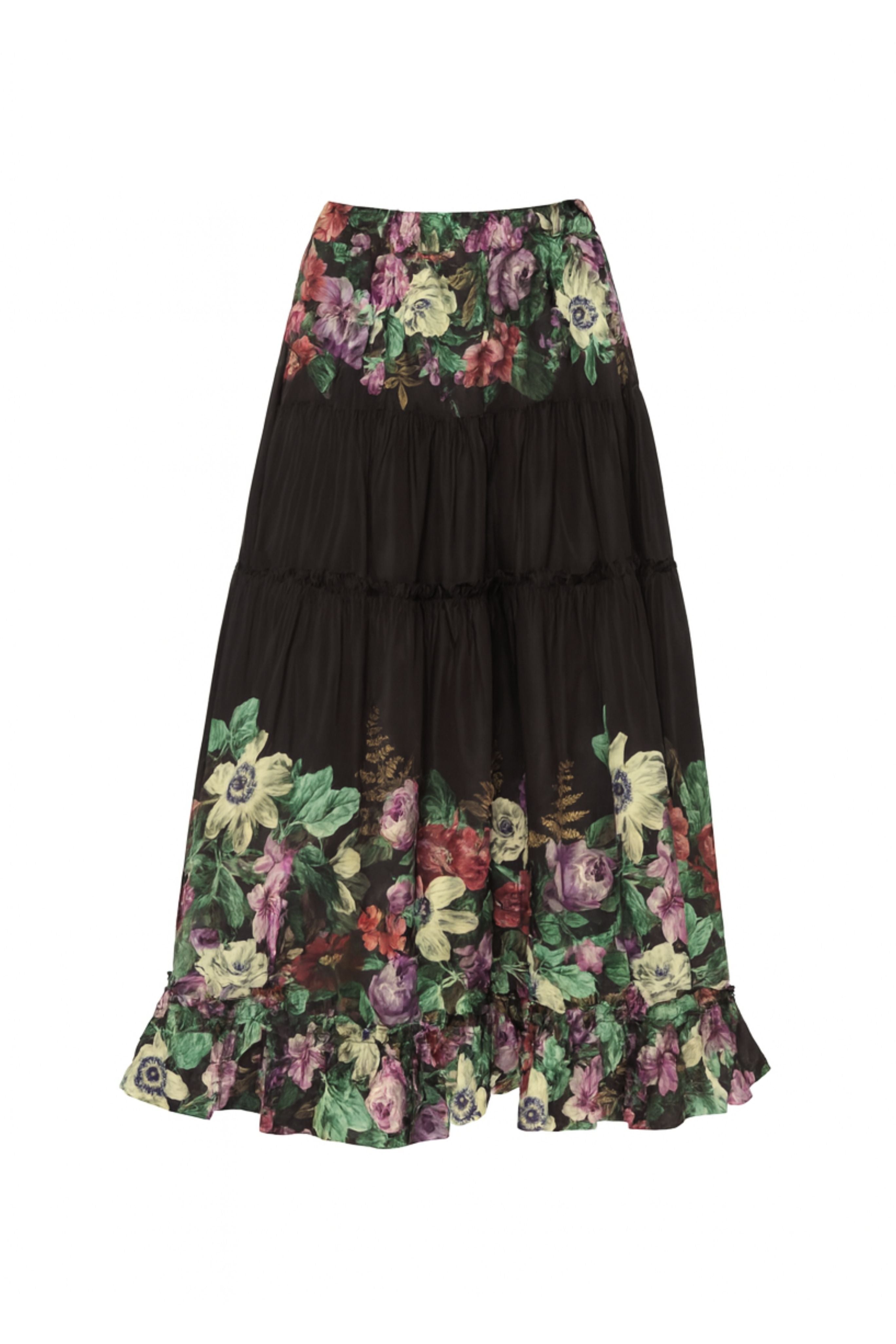 Viktoria Print Midi Skirt