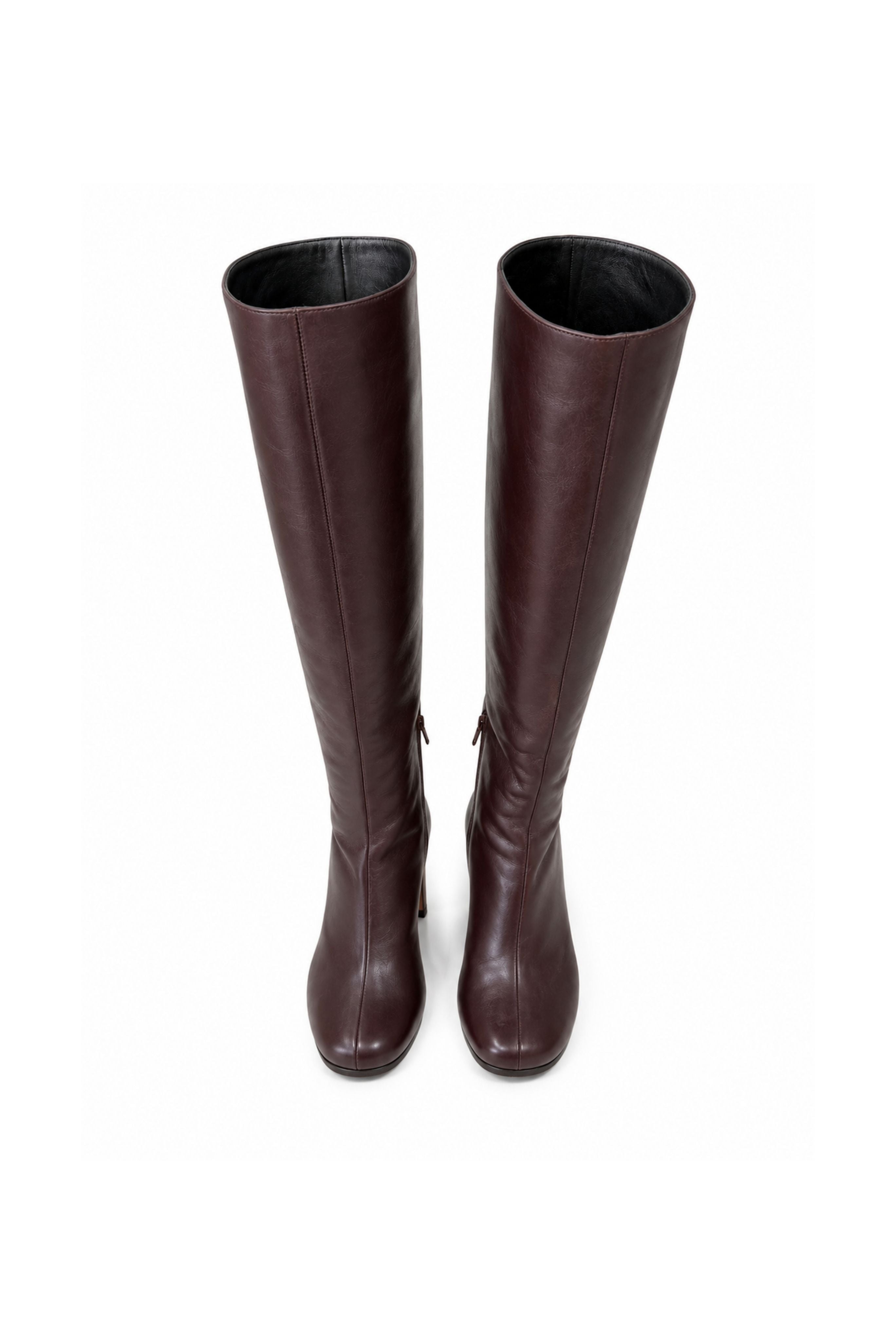 Knee-High Boot in Oxblood