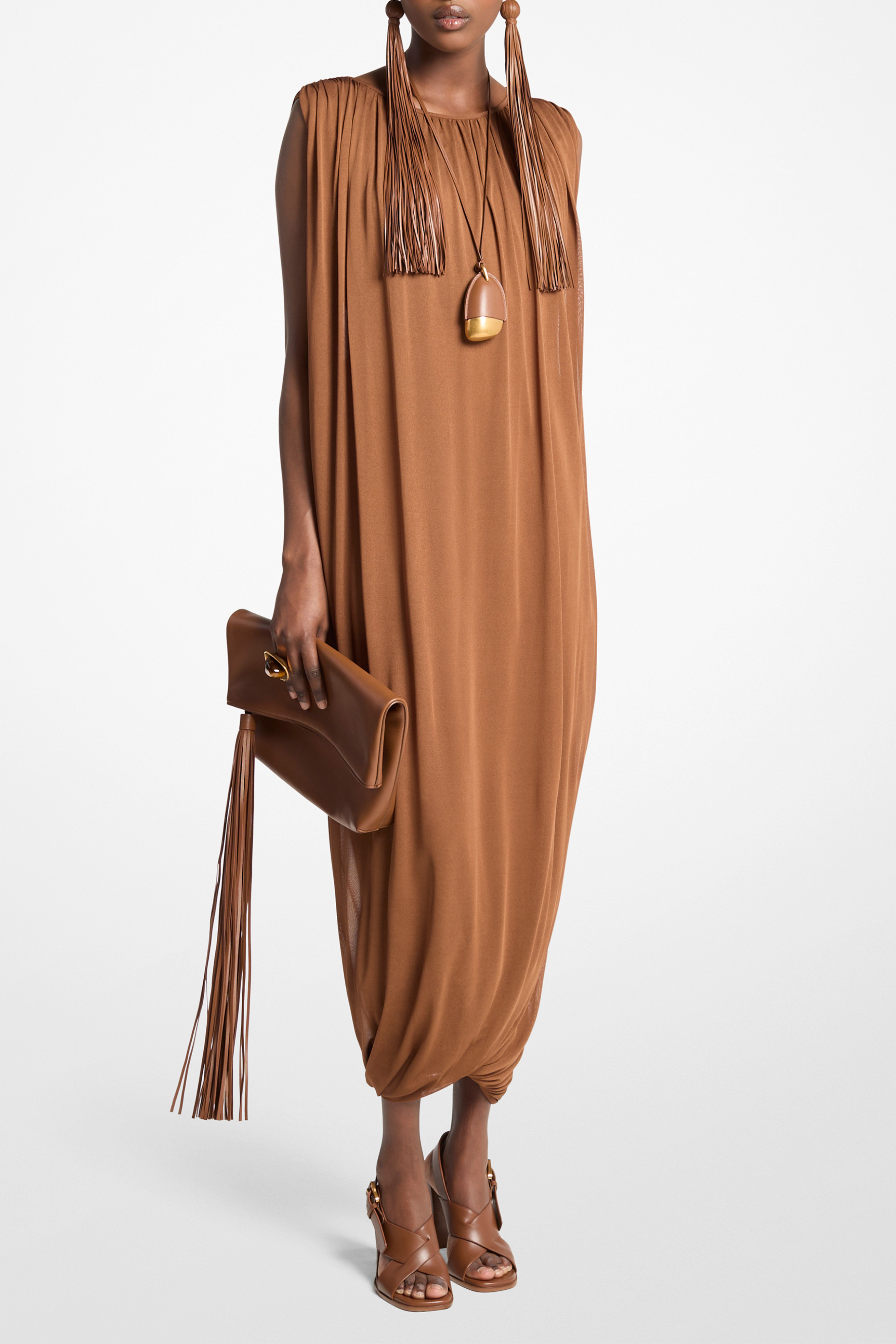 Sleeveless Draped Dress