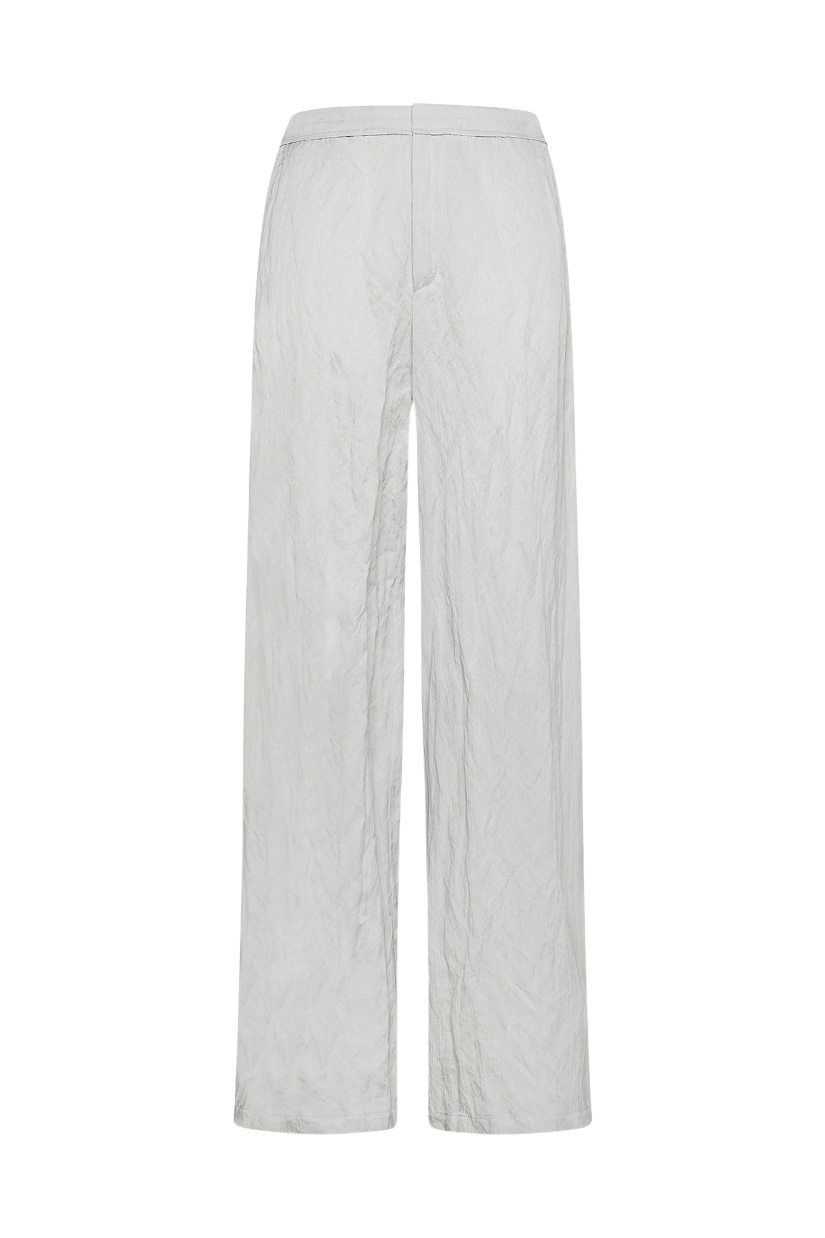 Crinkled Cotton Flared Pants