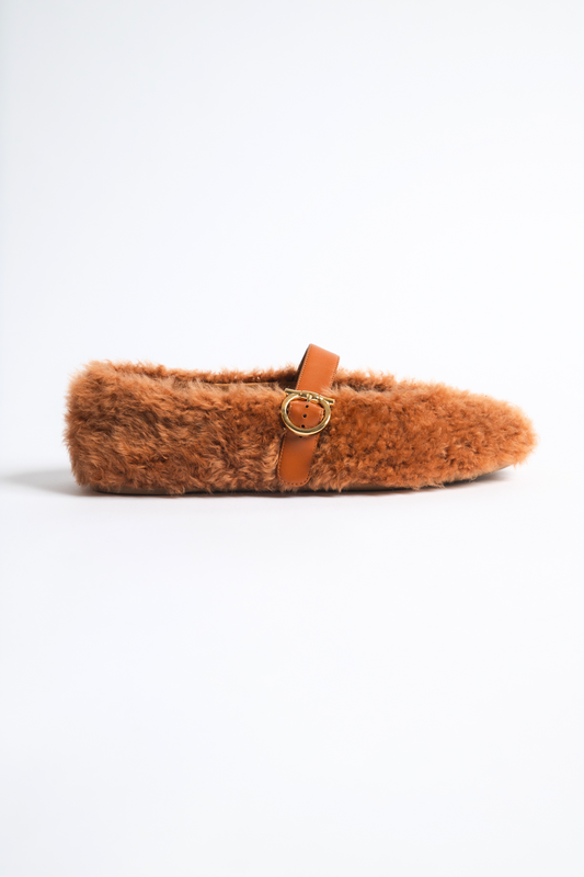 Fur Ballerina Flats