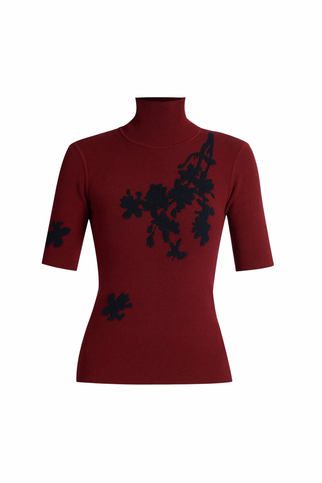 Jacquard Short Sleeve Knit Top