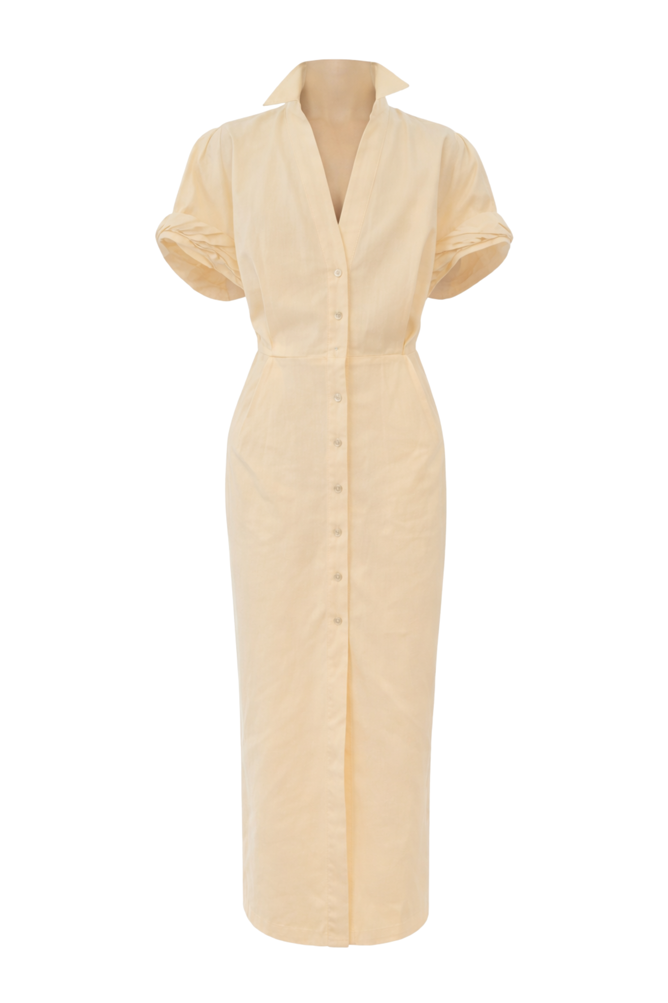 Rolled Sleeve Shirtdress