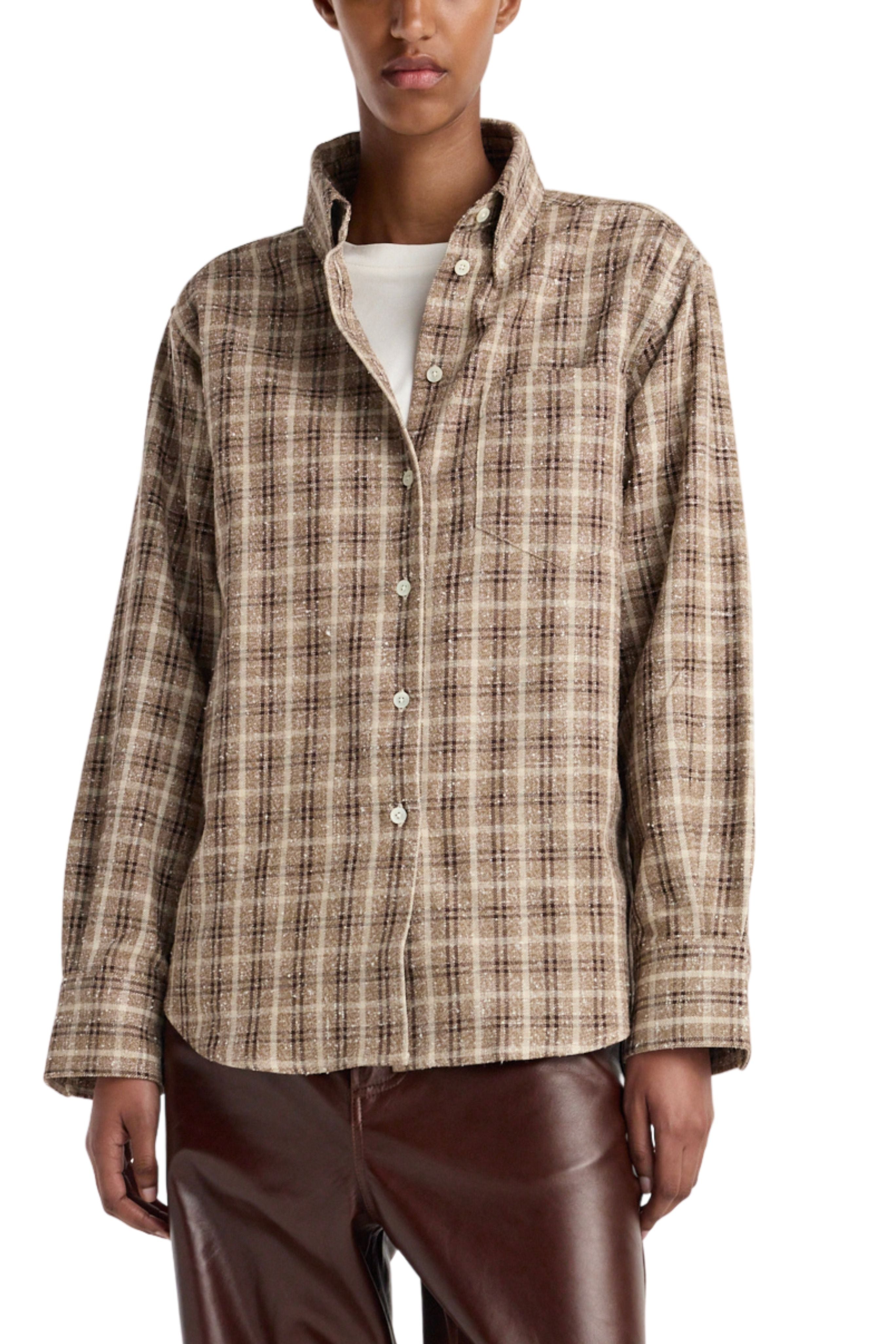 Oxford bouclé check shirt