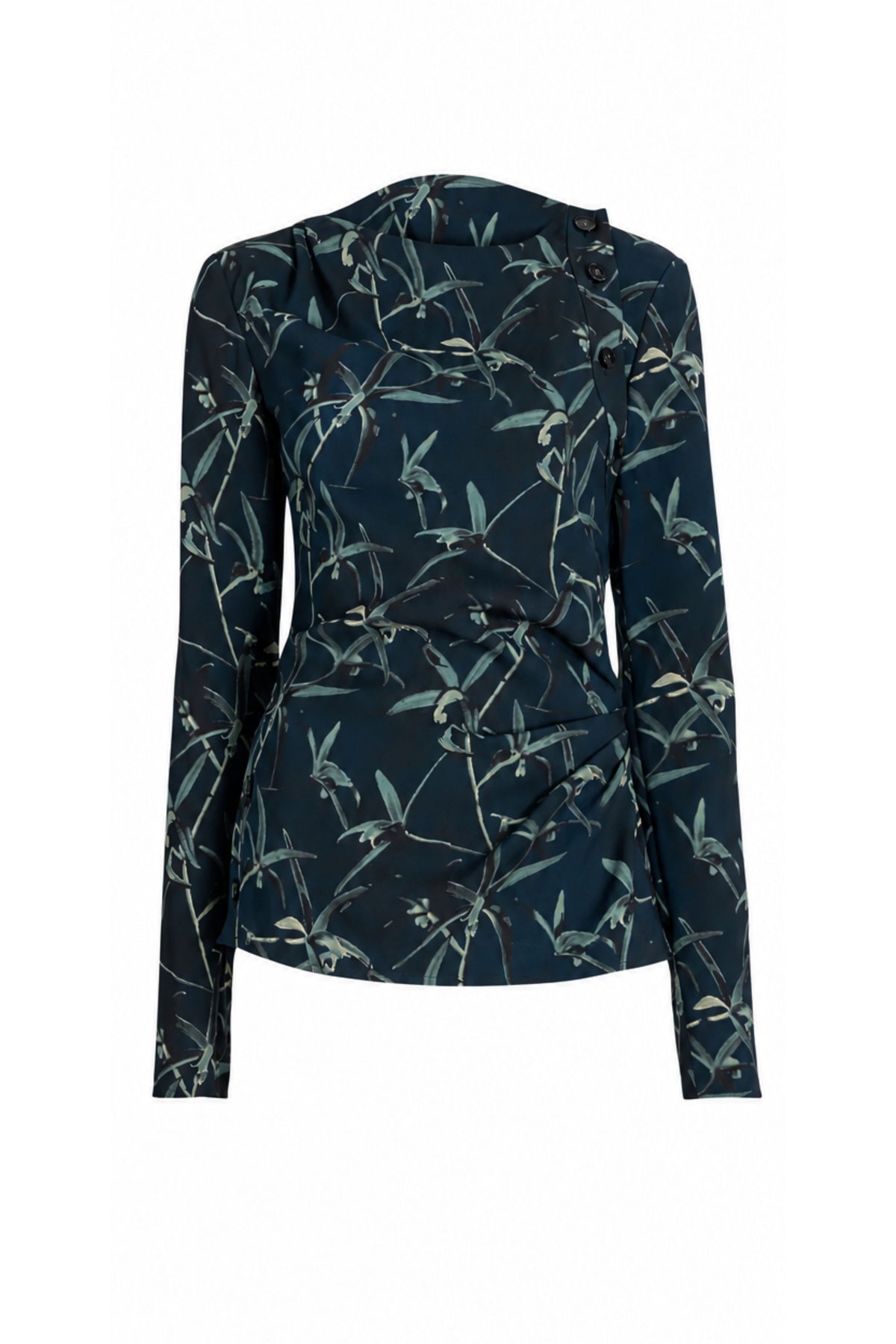 Anais Top in in Printed Stretch Cady