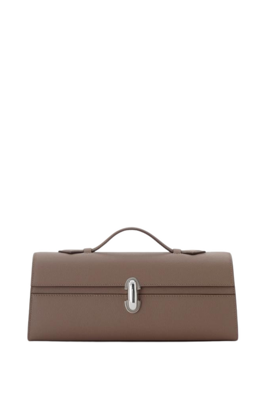 Slim Symmetry Pochette In Milled Calf Leather