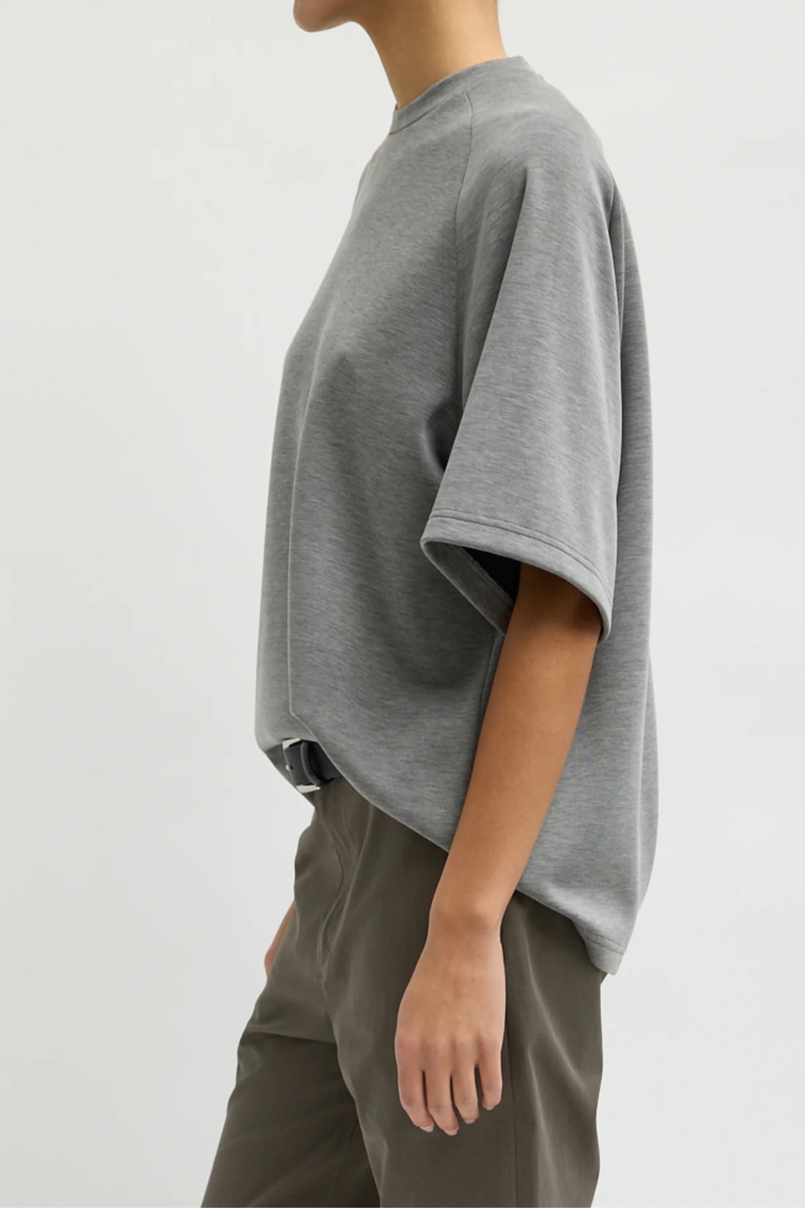 Feather Weight Viscose Neoprene Short Sleeve T - Bordeaux