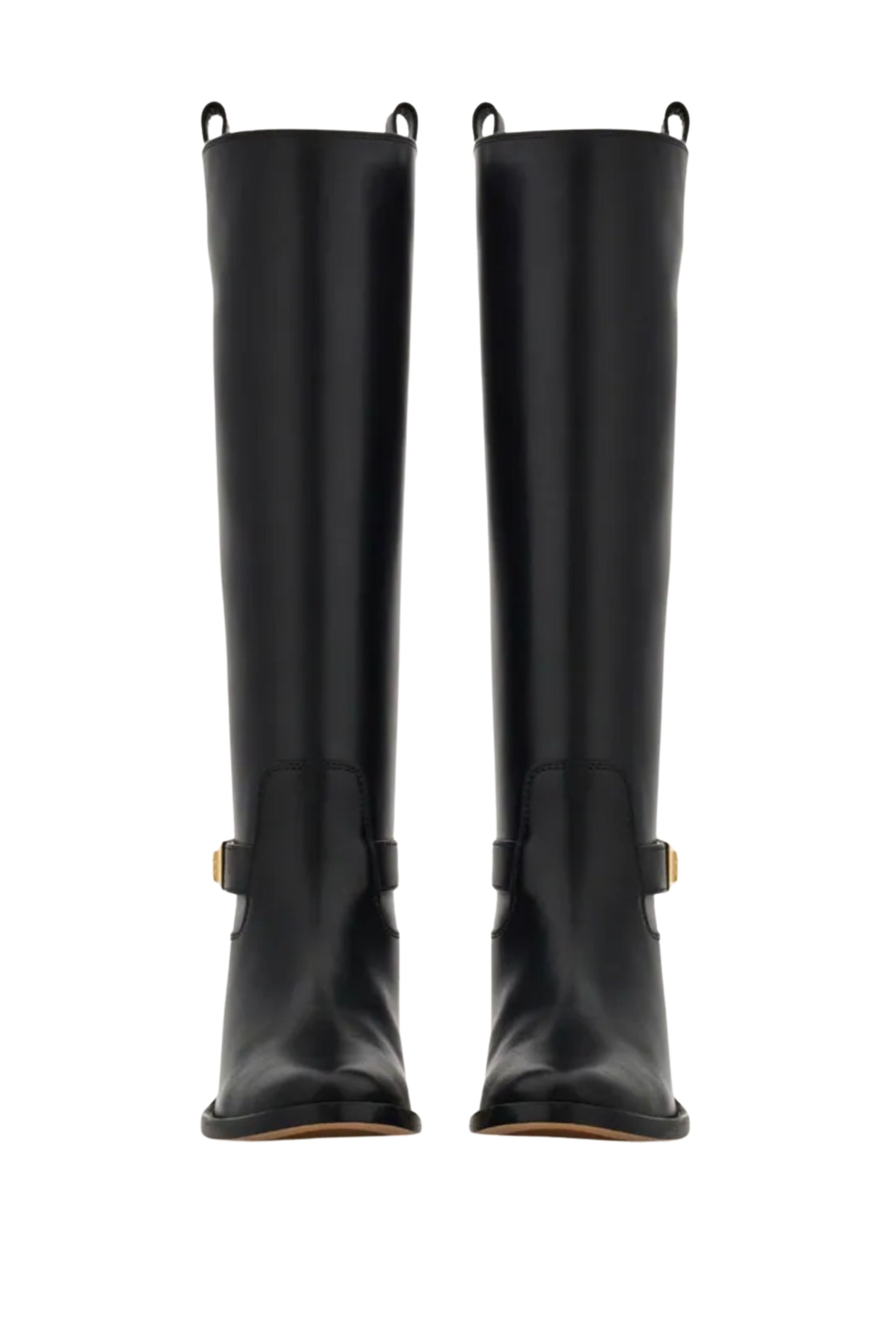 Knee High Boot with Hug Buckle Detail