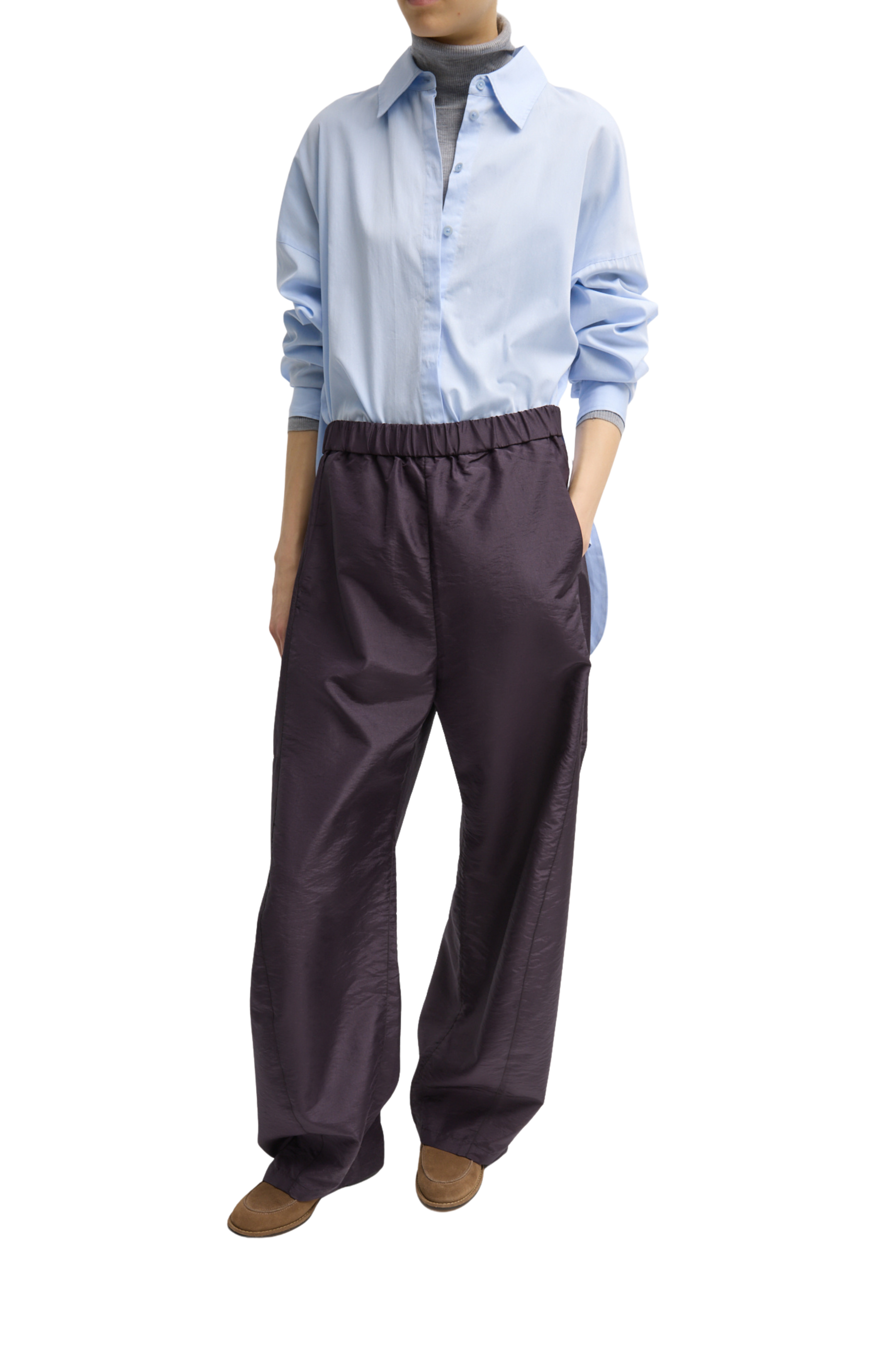 Crispy Nylon Winslow Pant - Eggplant
