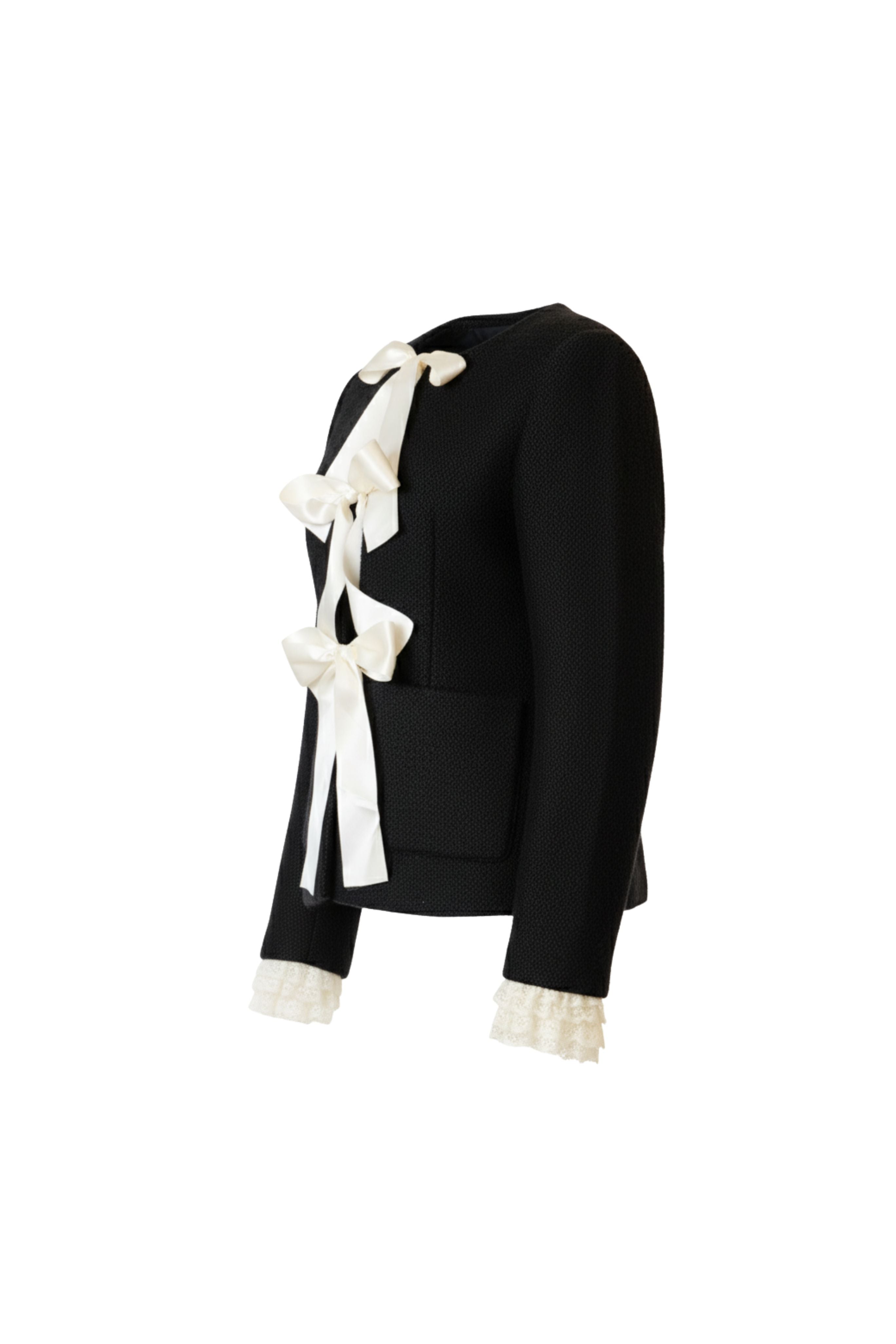 Seraphine Solid Bow Jacket