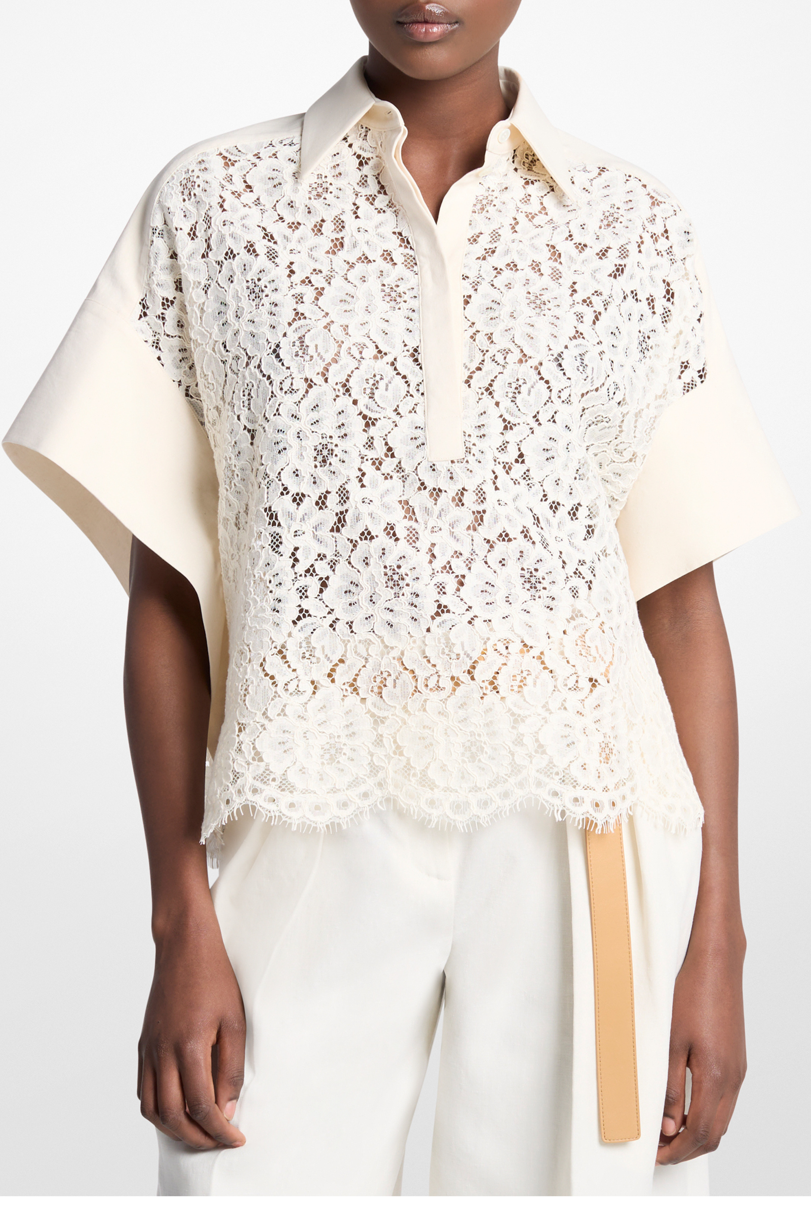 Lace Butterfly Sleeved Top