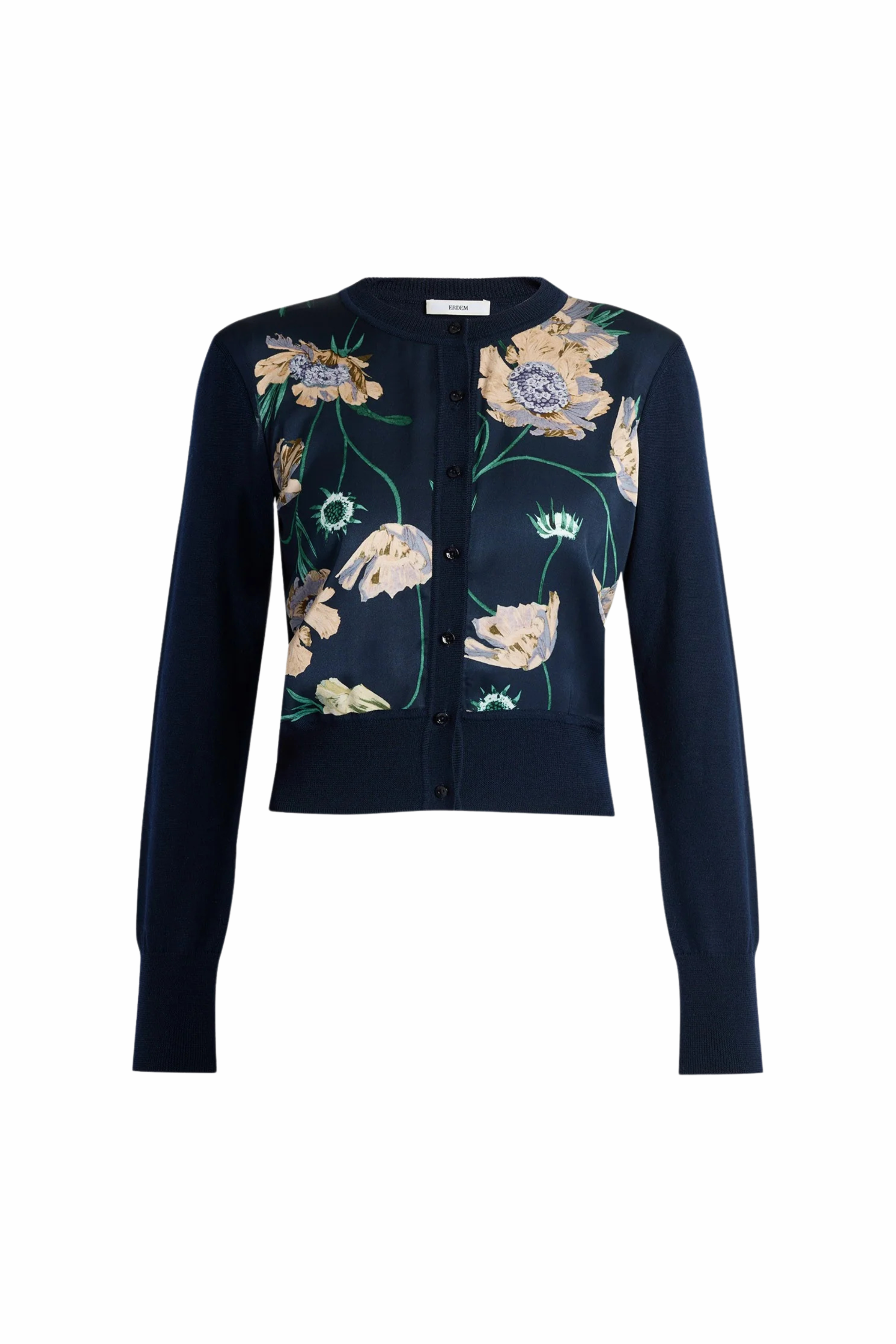 Cropped Cardigan - Navy